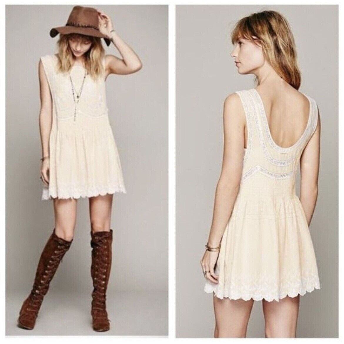 FREE PEOPLE New Romantics Always Forever Dress Embroidere