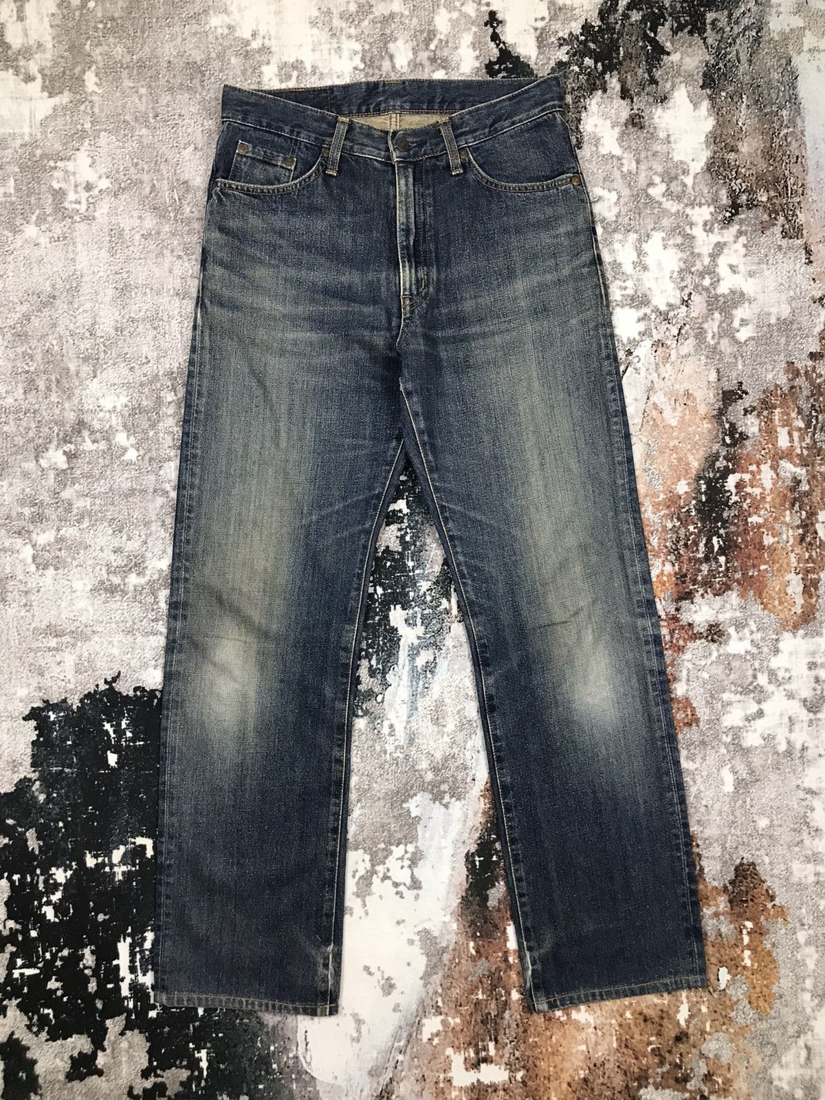 image of Edwin 503 Blue Dirty Design Denim Jeans, Men's (Size 30)