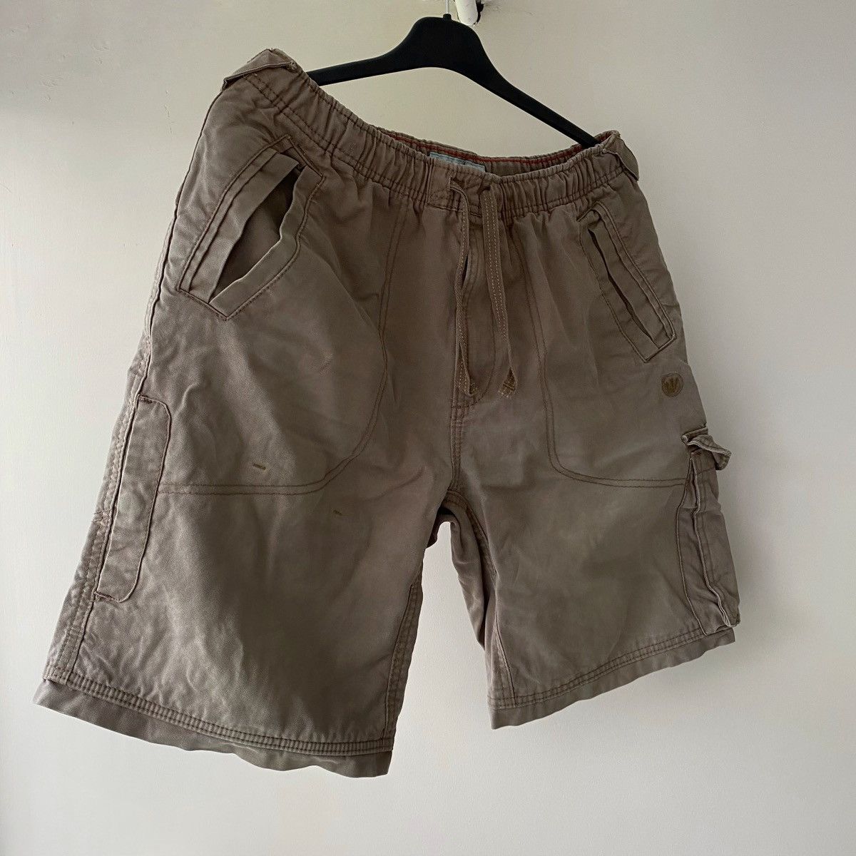 Japanese Brand × Vintage Vintage Military Cargo Khaki Heavy Shorts Size US 34 / EU 50 - 1 Thumbnail