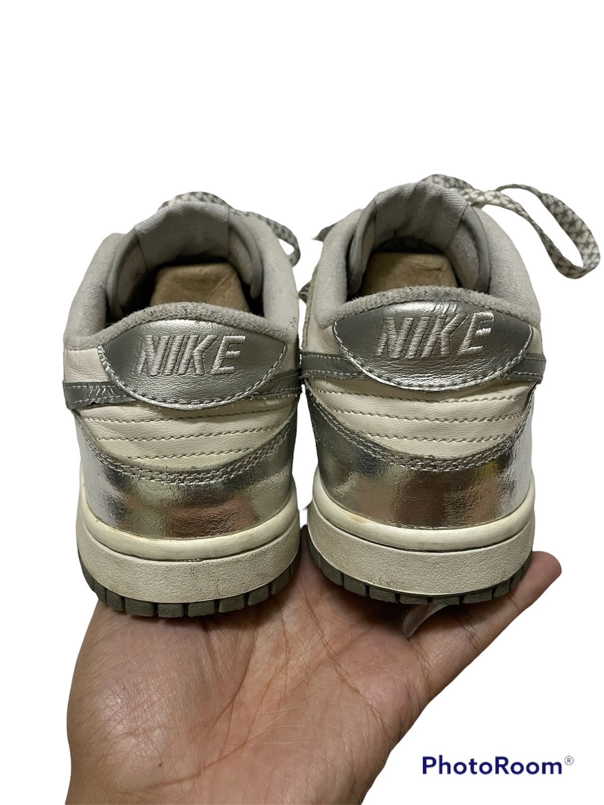 Nike 2010 Nike Dunk Low Metallic Silver No Box Size US 5 / EU 37 - 5 Thumbnail