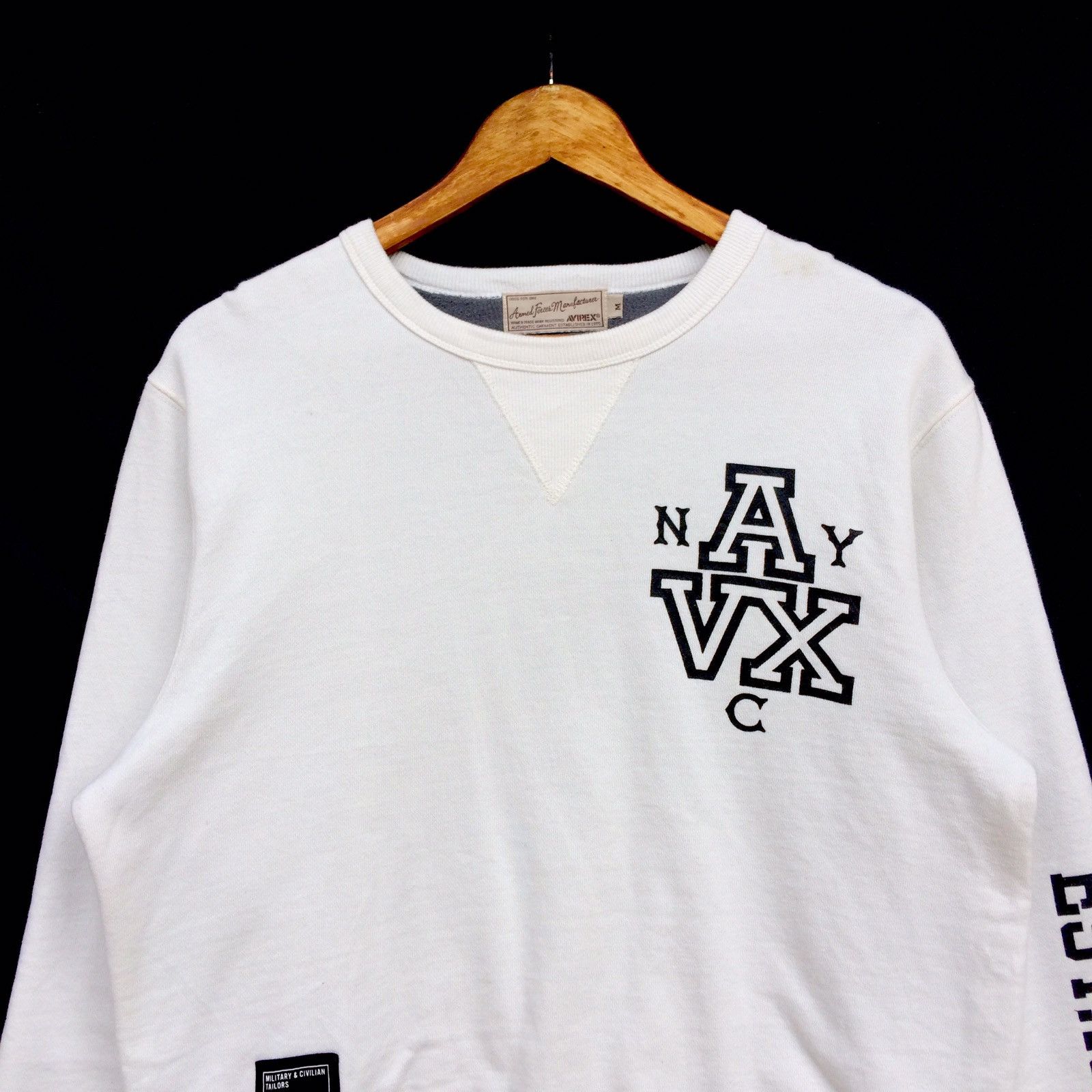 Avirex Avirex Big Logo Front And Back Pullover Sweatshirts Size US M / EU 48-50 / 2 - 2 Thumbnail