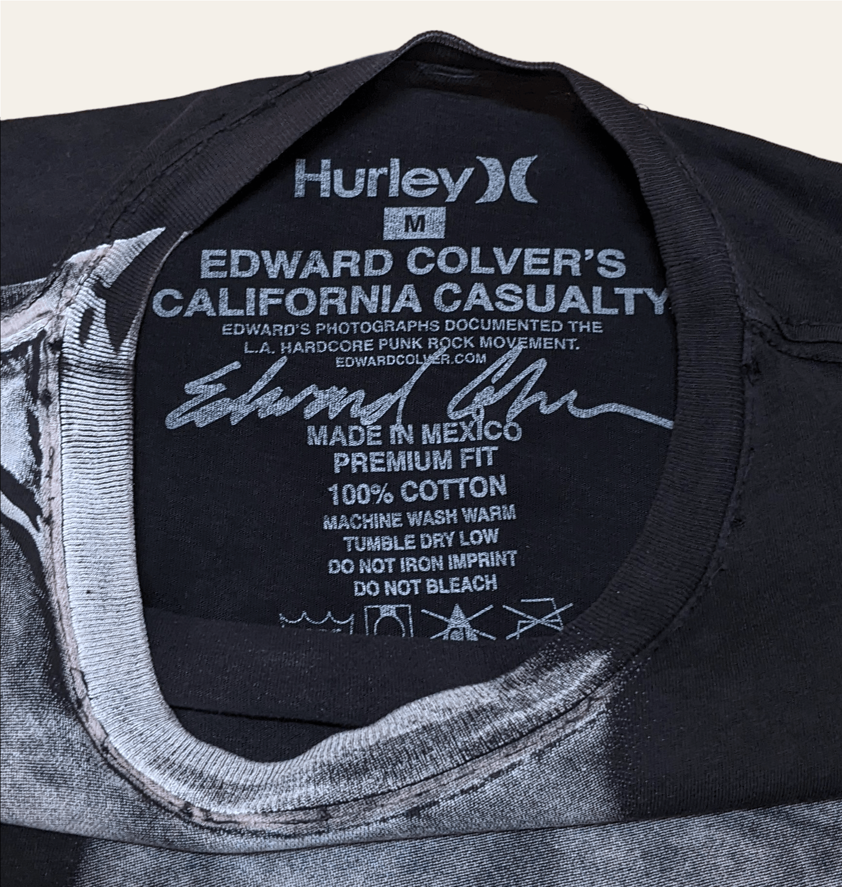 Vintage Distressed Hurley Edward Colver Hardcore Punk Art T shirt Size US M / EU 48-50 / 2 - 6 Thumbnail