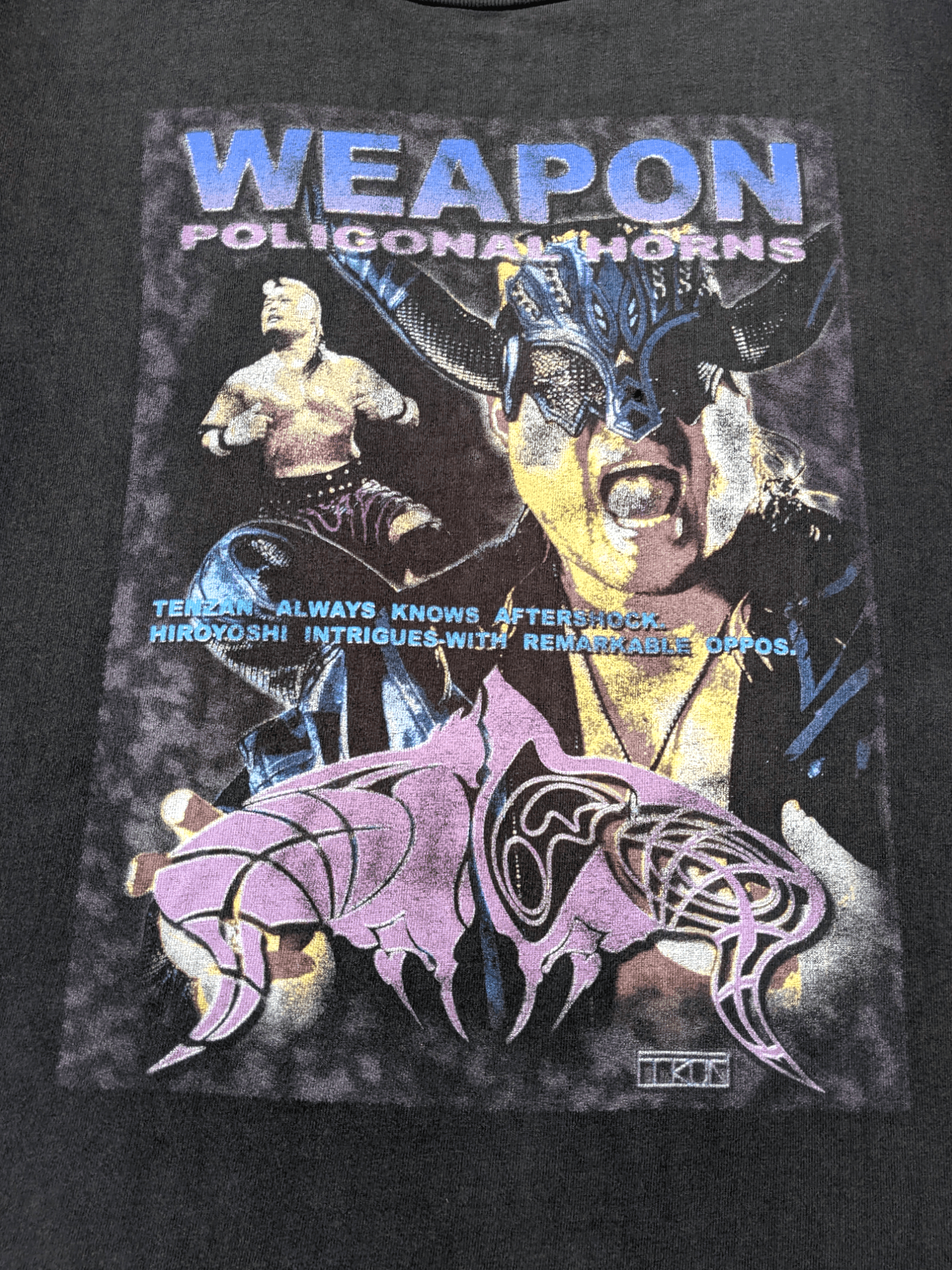 Rap Tees × Vintage × WWF Vtg 90s Tenzan Japanese Pro Wrestling Distressed T shirt Size US M / EU 48-50 / 2 - 4 Thumbnail