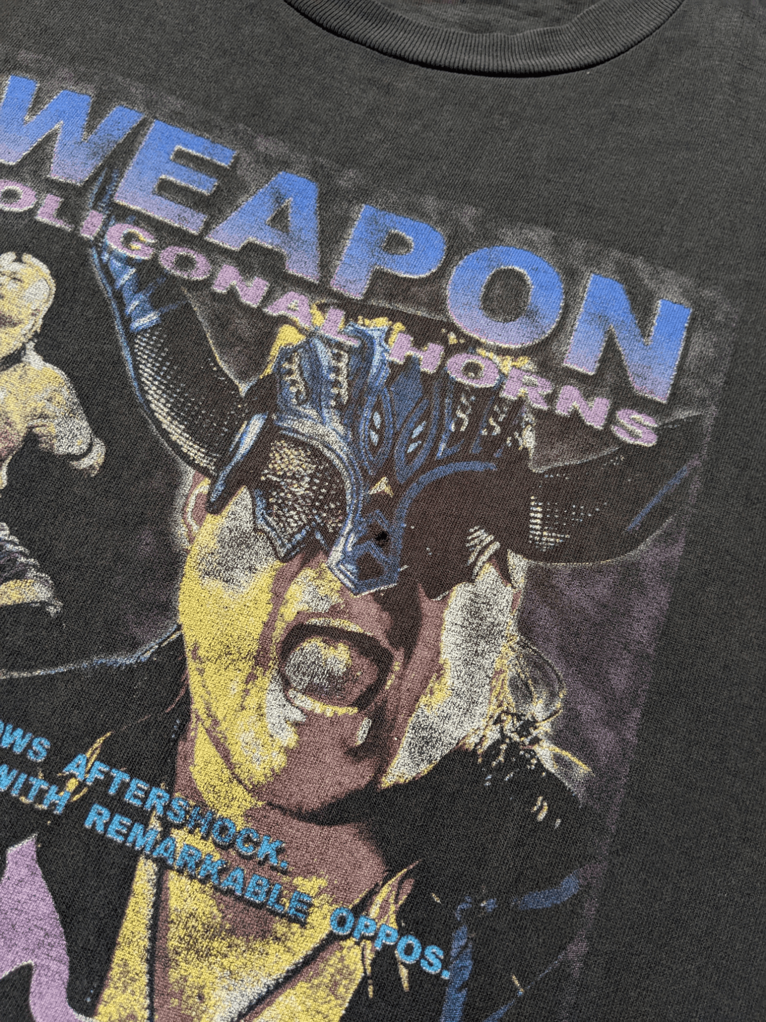Rap Tees × Vintage × WWF Vtg 90s Tenzan Japanese Pro Wrestling Distressed T shirt Size US M / EU 48-50 / 2 - 7 Thumbnail