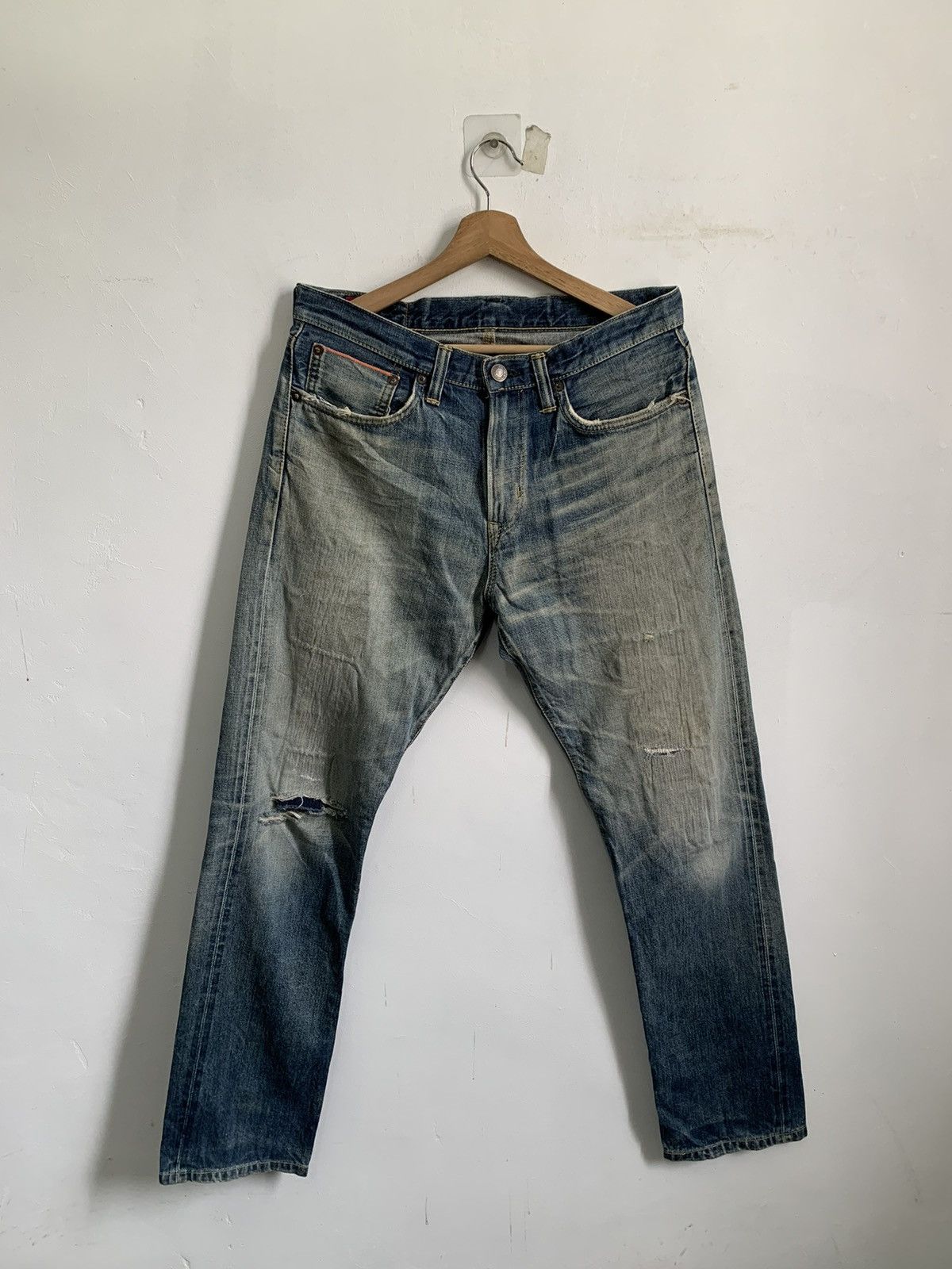 Kapital Edwin 5052RV Selvedge Distressed Denim Jeans Mix10 Size US 33 - 1 Thumbnail