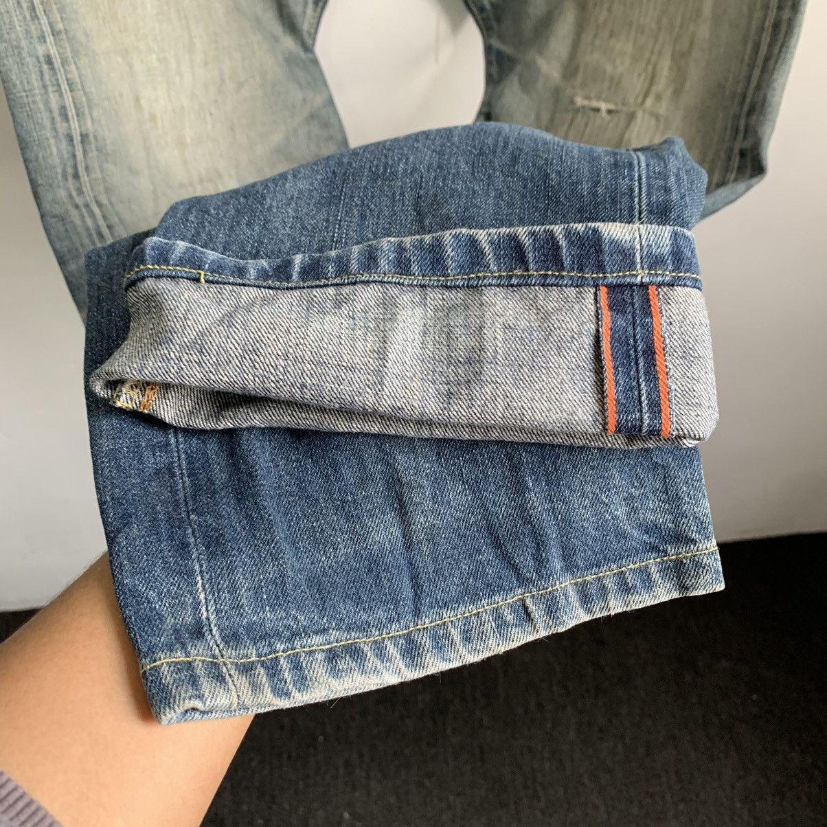 Kapital Edwin 5052RV Selvedge Distressed Denim Jeans Mix10 Size US 33 - 8 Thumbnail