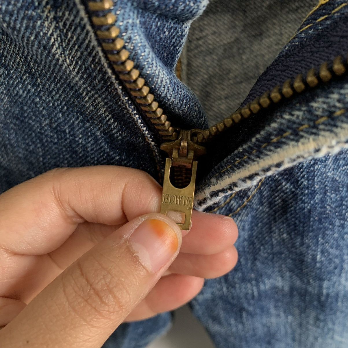 Edwin Edwin 505X Selvedge TRASHED Denim Jeans Mix10 Size US 29 - 5 Thumbnail