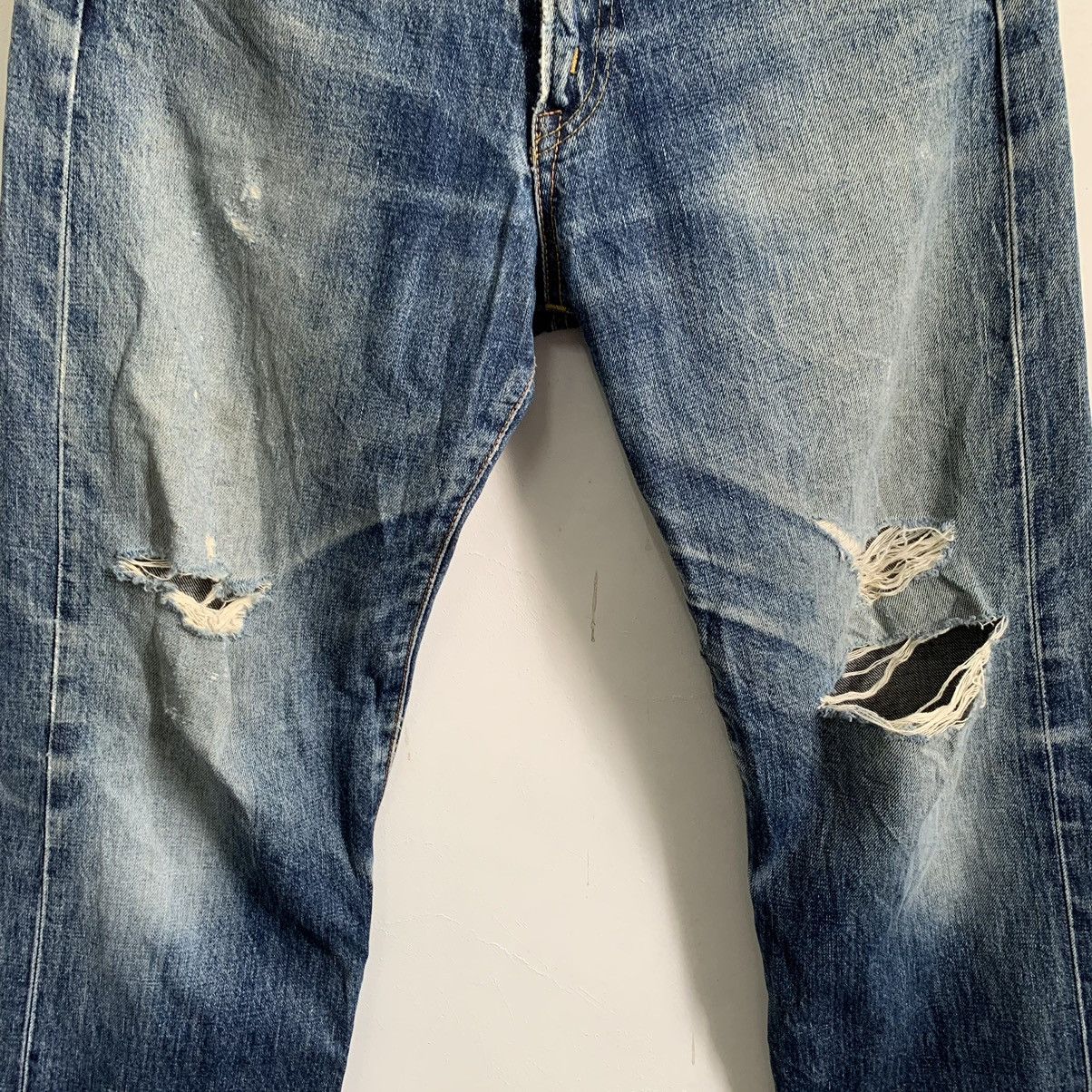 Edwin Edwin 505X Selvedge TRASHED Denim Jeans Mix10 Size US 29 - 3 Thumbnail