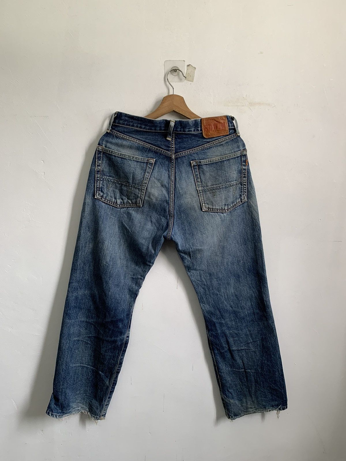 Edwin Edwin 505X Selvedge TRASHED Denim Jeans Mix10 Size US 29 - 8 Thumbnail