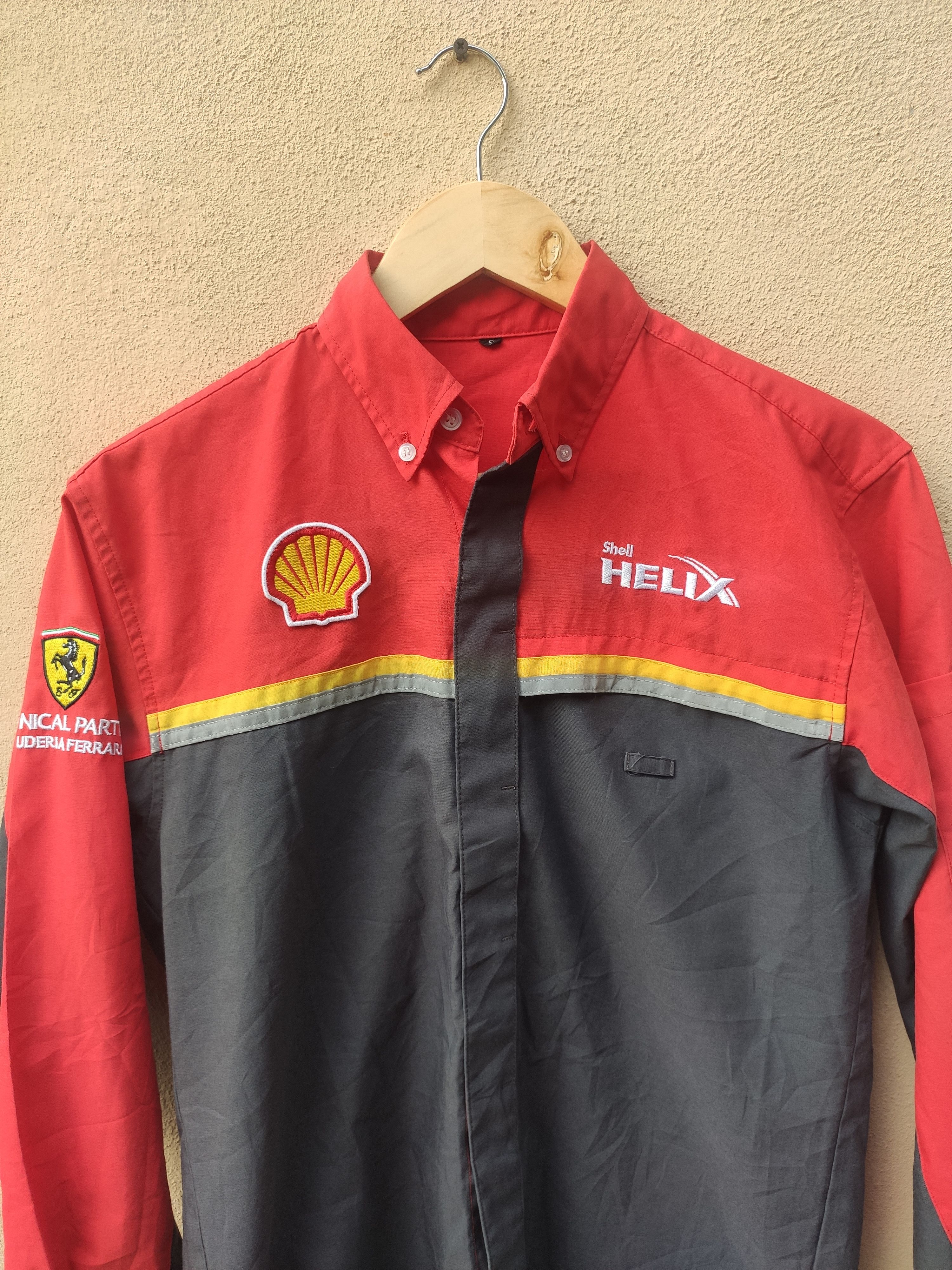 Ferrari × Vintage Shell workers button up Ferrari F1 shirt technical part Size US M / EU 48-50 / 2 - 2 Thumbnail