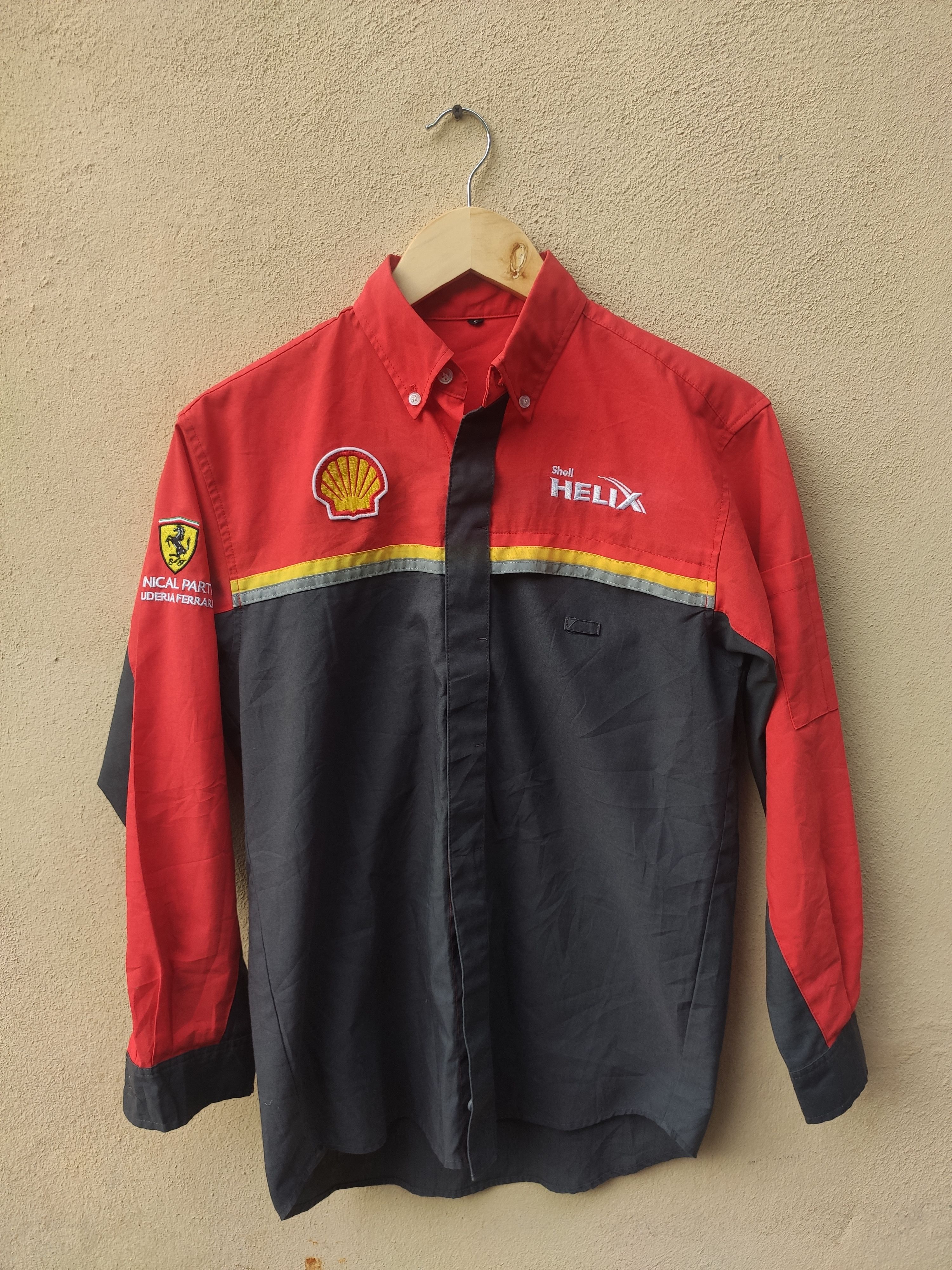 Ferrari × Vintage Shell workers button up Ferrari F1 shirt technical part Size US M / EU 48-50 / 2 - 1 Thumbnail