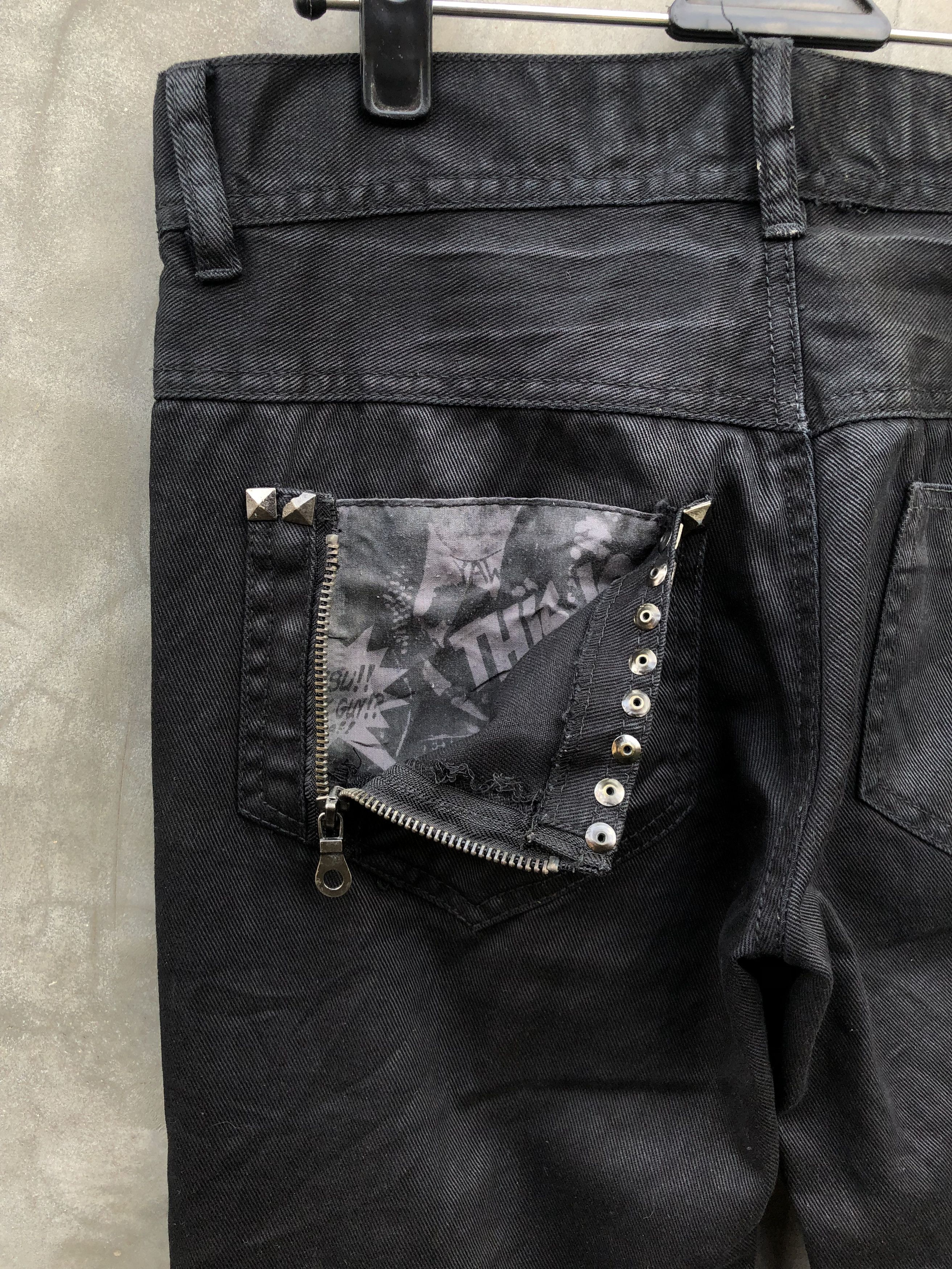 If Six Was Nine × Japanese Brand × Seditionaries Glad News Ripped gothic flare zip pants Size US 31 - 10 Thumbnail