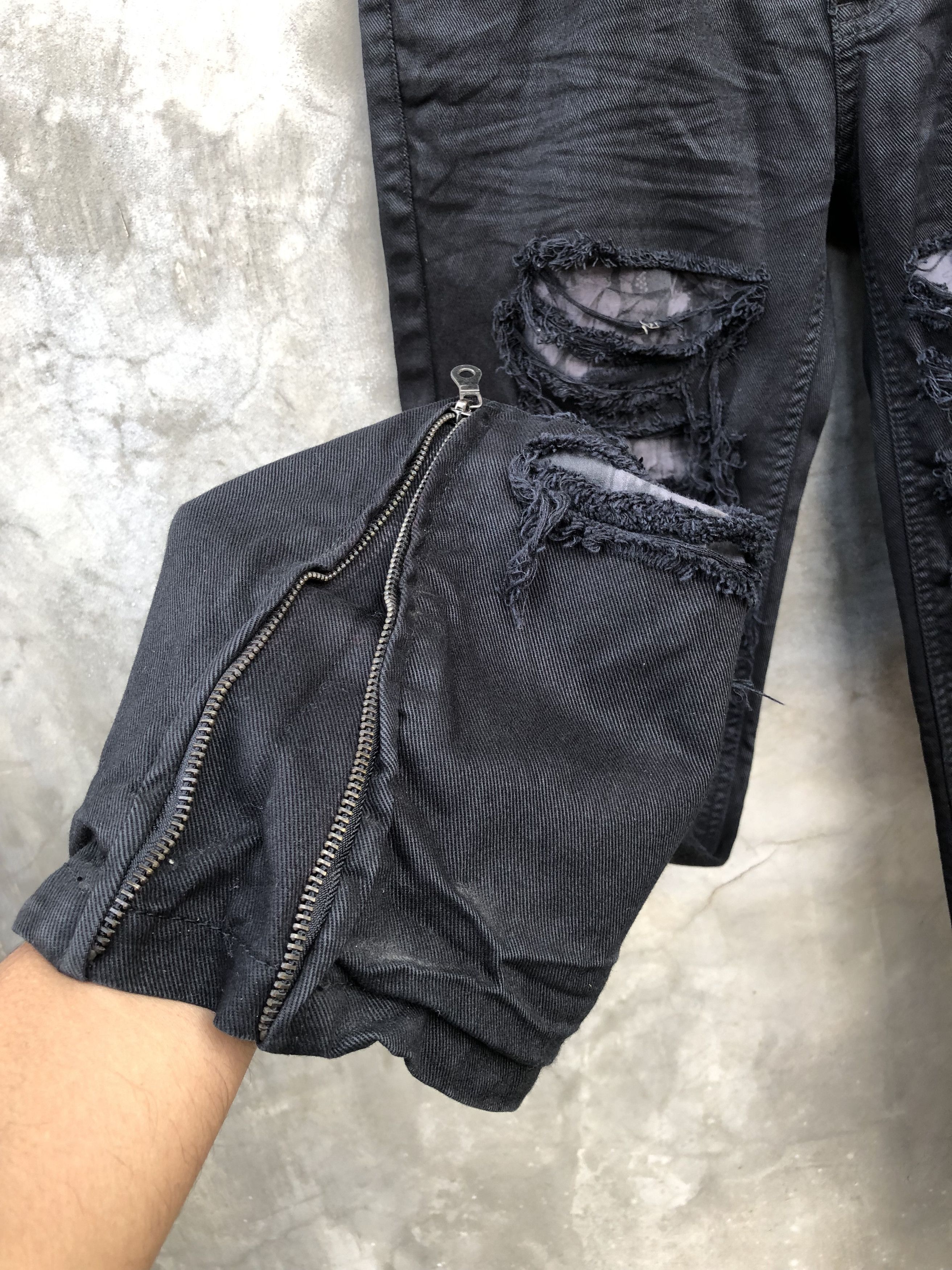 If Six Was Nine × Japanese Brand × Seditionaries Glad News Ripped gothic flare zip pants Size US 31 - 8 Thumbnail