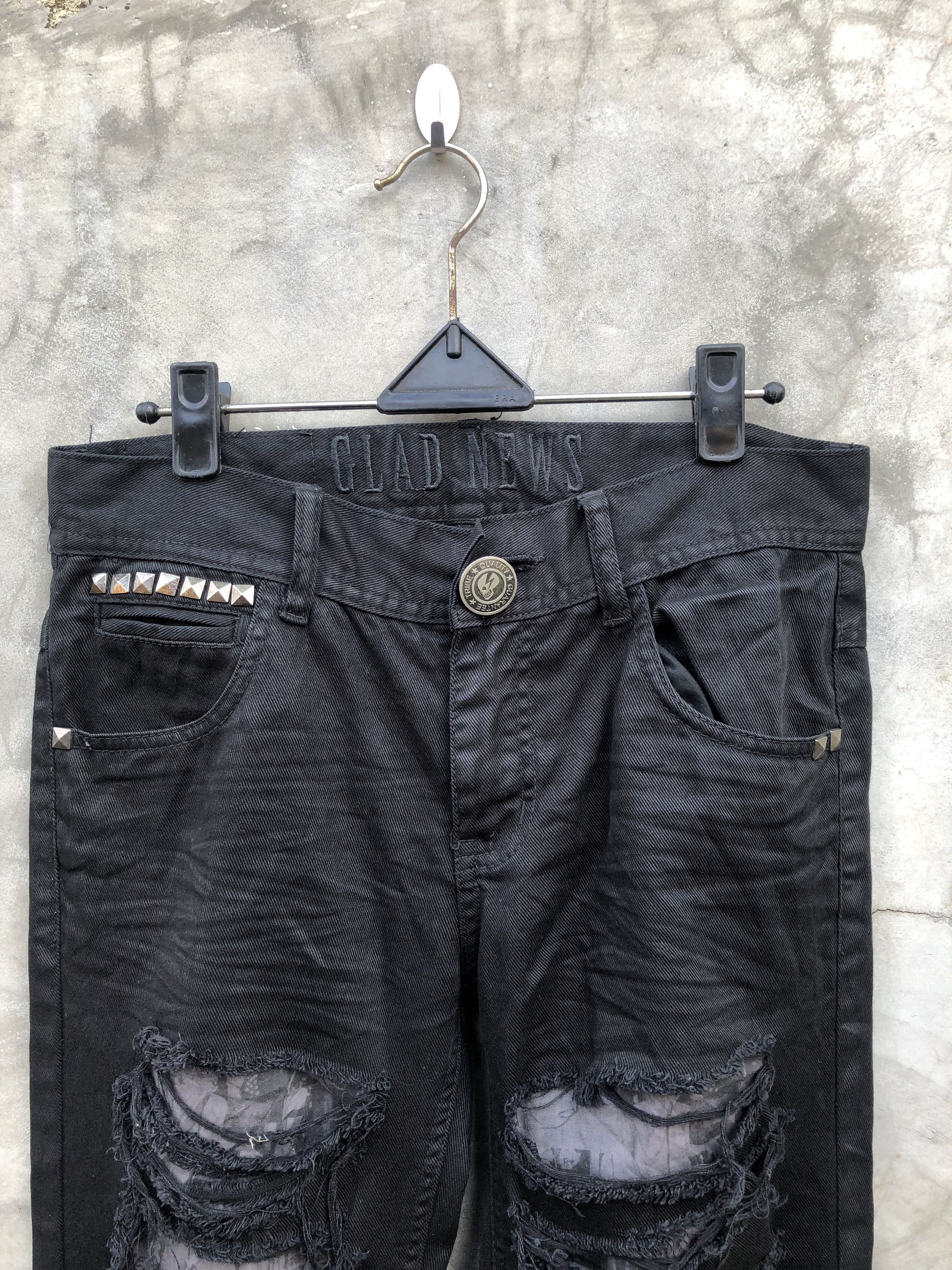 If Six Was Nine × Japanese Brand × Seditionaries Glad News Ripped gothic flare zip pants Size US 31 - 7 Thumbnail