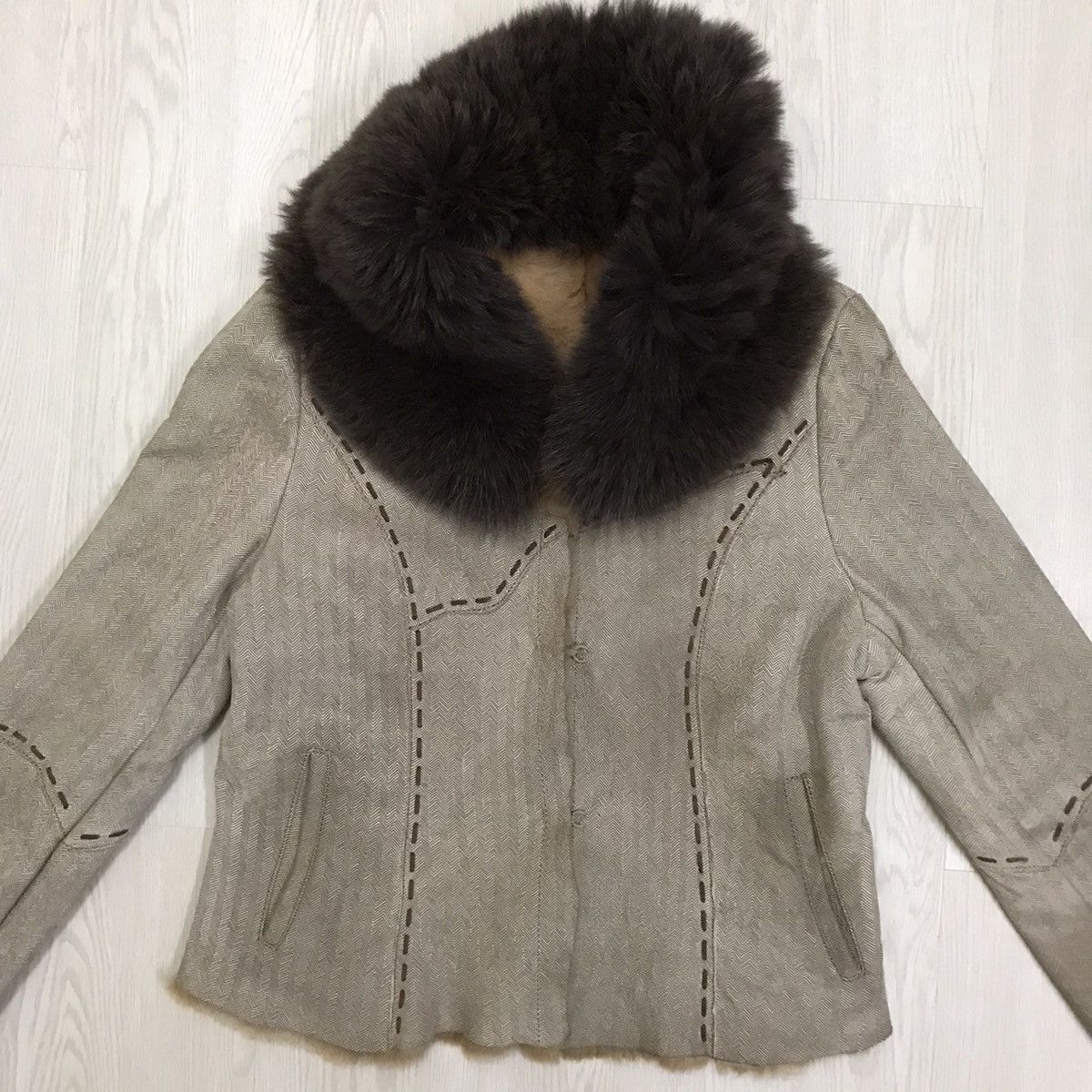 Japanese Brand × Vintage 💥RARE💥 Vintage Handmade Sheep Leather Jacket Fur Jacket Size M / US 6-8 / IT 42-44 - 3 Thumbnail