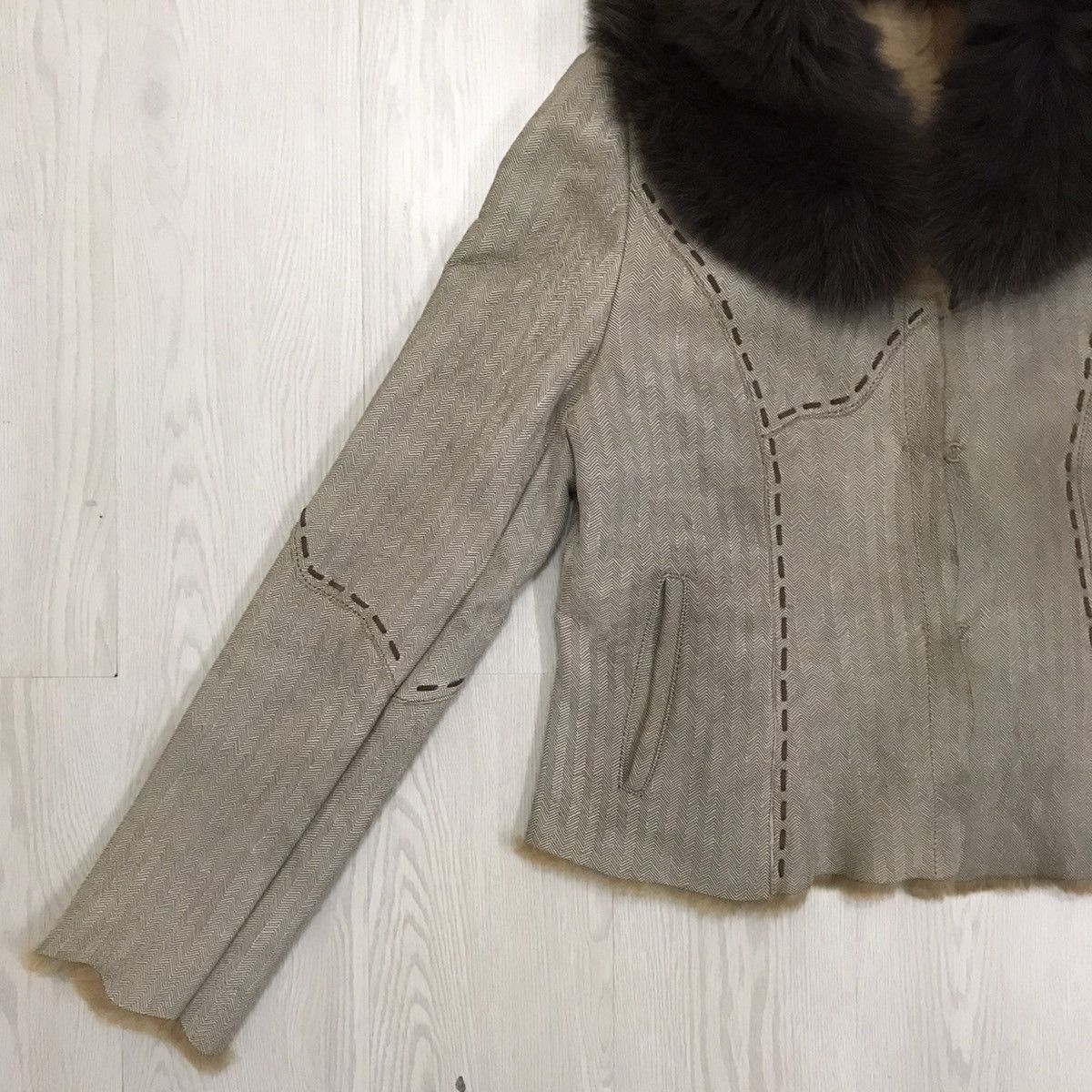 Japanese Brand × Vintage 💥RARE💥 Vintage Handmade Sheep Leather Jacket Fur Jacket Size M / US 6-8 / IT 42-44 - 5 Thumbnail