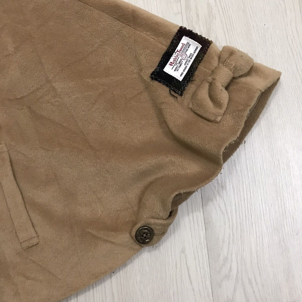 Harris Tweed × Japanese Brand × Vintage Vintage Harris Tweed Ponchos Double Breast Ponchos Size S / US 4 / IT 40 - 5 Thumbnail