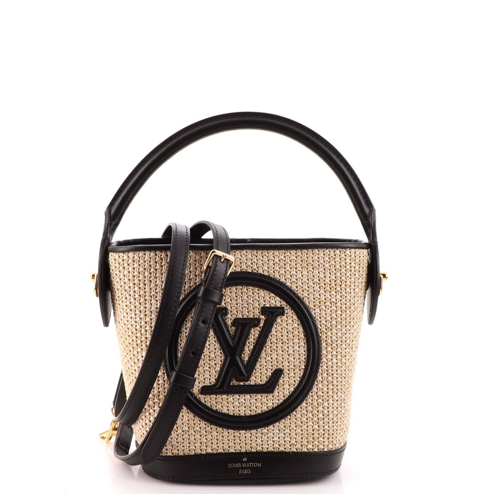 Louis Vuitton Petit Bucket Bag NM Raffia with Leather | Grailed