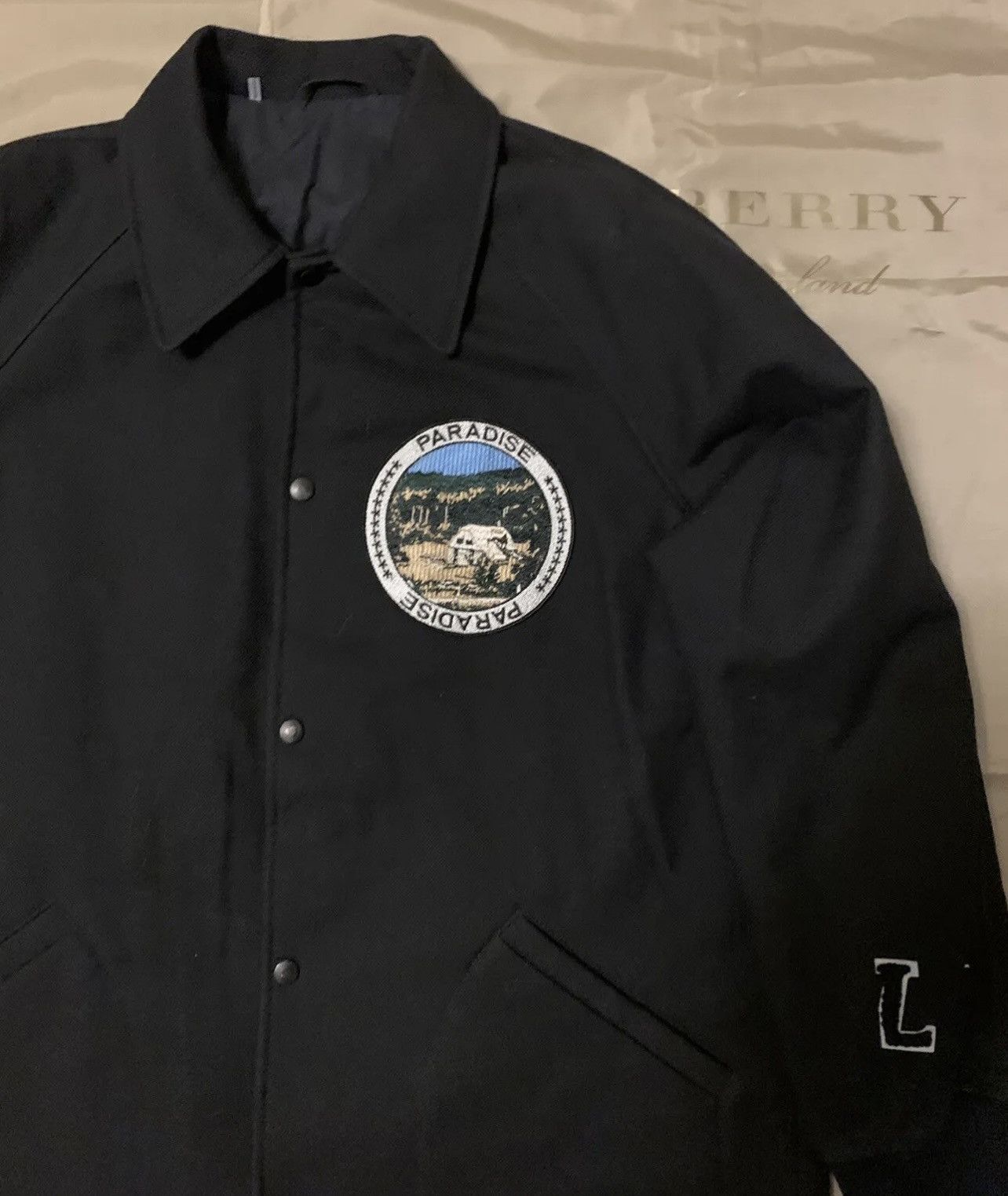 Lanvin Lanvin Jacket Men's Black 'paradise' Patch Jacke Size 50 Size US M / EU 48-50 / 2 - 2 Thumbnail