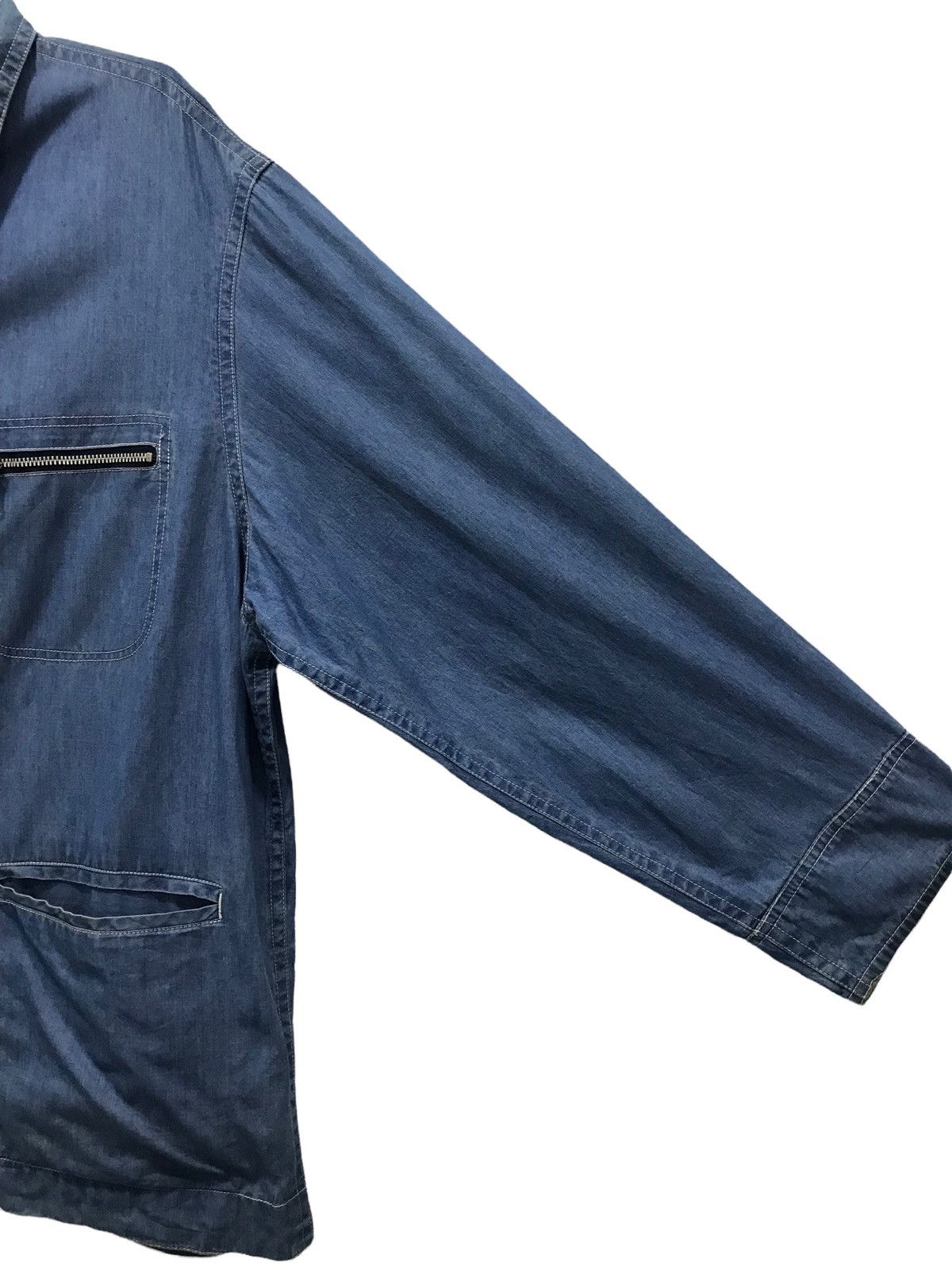 Indigo × Japanese Brand × Vintage Vintage 80s HAKKA HOMME INDIGO BLUE DYED JACKET Size US L / EU 52-54 / 3 - 4 Thumbnail