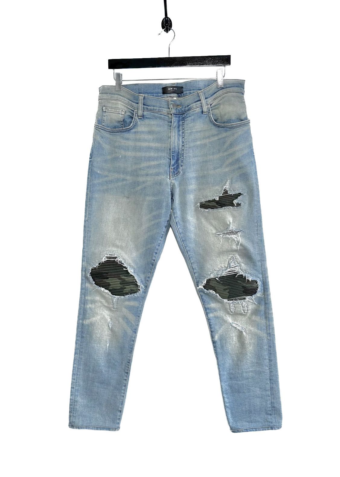 Amiri Amiri MX1 Washed Out Blue Camouflage Jeans Size US 36 / EU 52 - 1 Thumbnail