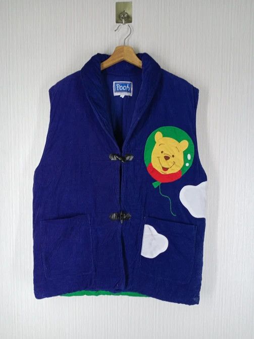 Cartoon Network Rare Vintage Winnie The Pooh Sleeveless Cardigan Size US M / EU 48-50 / 2 - 1 Thumbnail