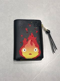 Loewe X Howl's Moving Castle Calcifer Leather Bag Charm in White