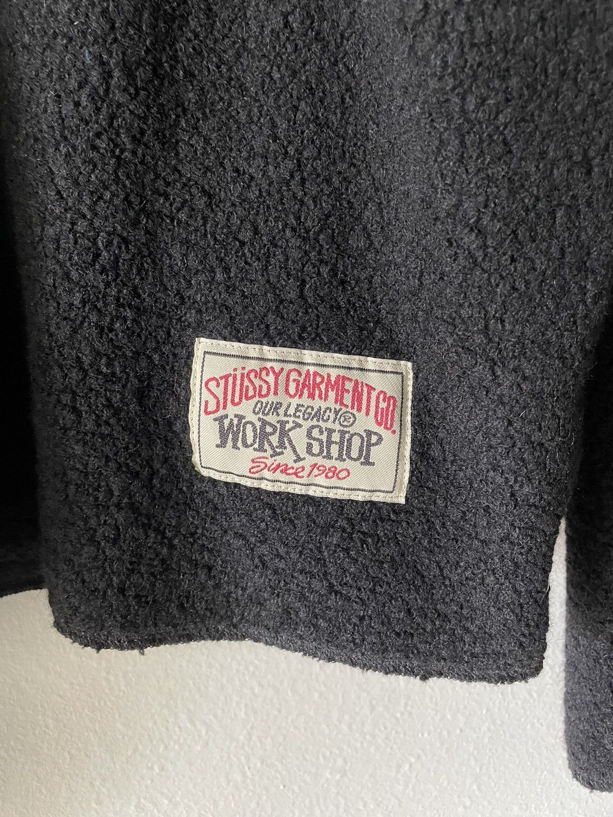 関税込★Stussy x Our Legacy Work Shop Runner Fleece Pullover Stussy x Our Legacy Curly Fleece Runner Sweat Black Men's