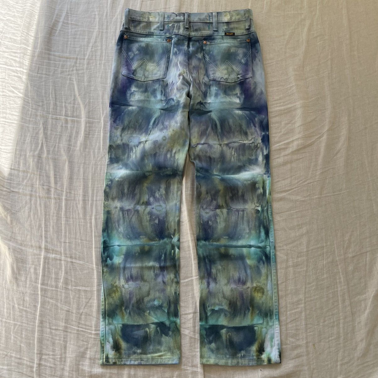 Zak syroka custom high quality tie dye wrangler jeans