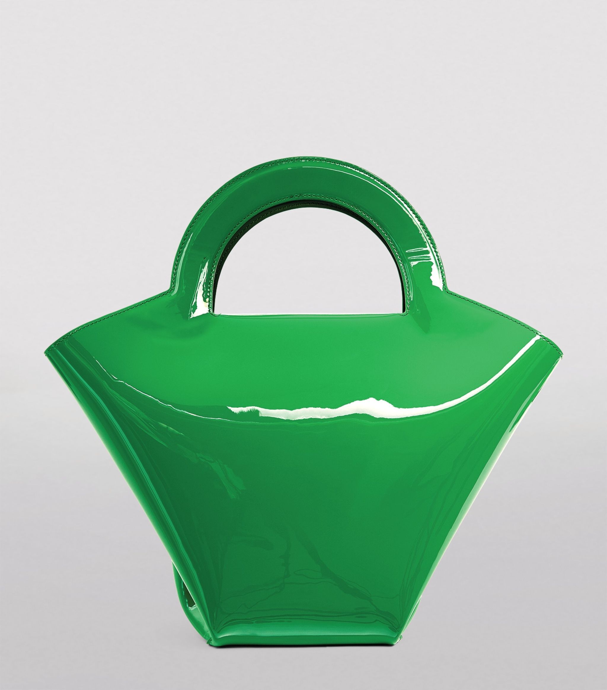 o1s1onrm Small Patent Leather Doll Top-Handle Bag in Green