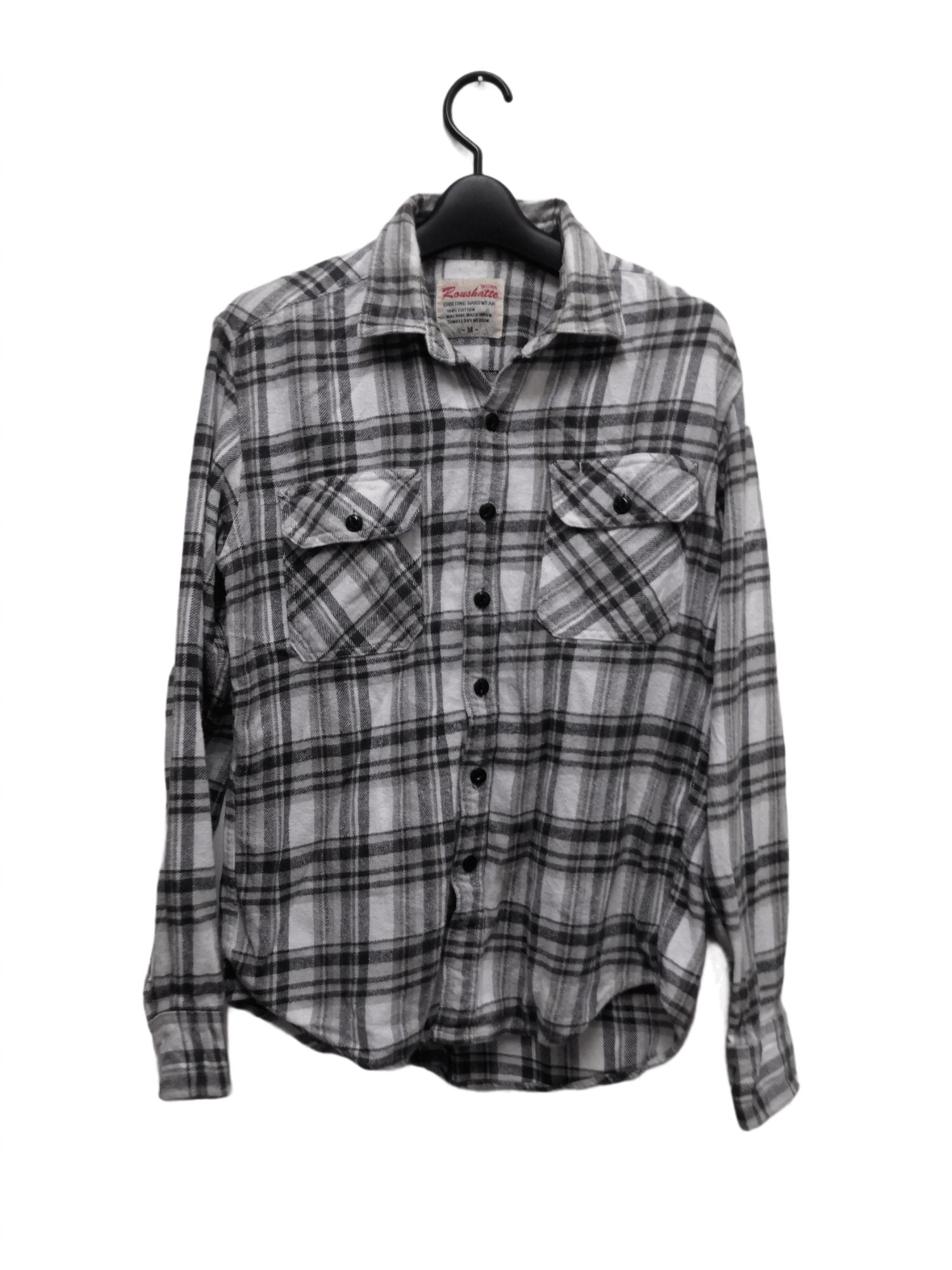 Roushatte Work Flanel Double Pocket Tartan Shirt