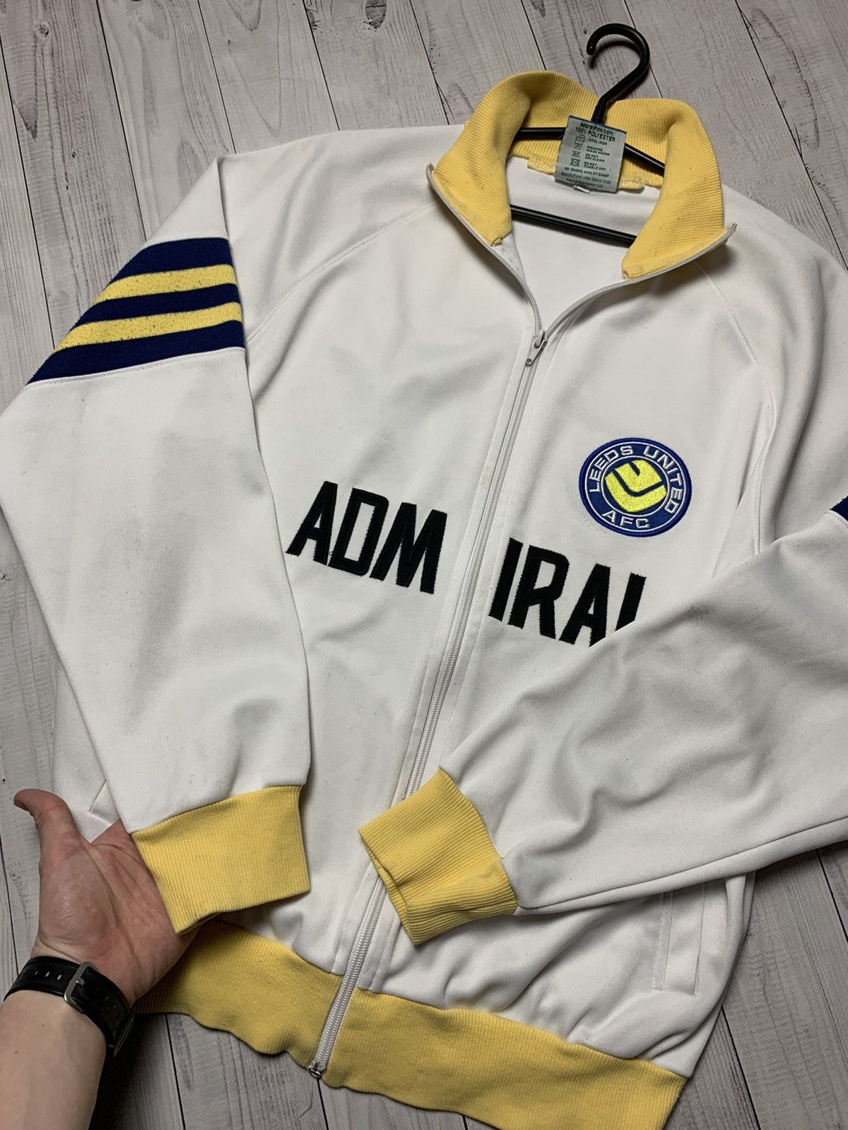 Vintage Leeds soccer track jacket Admiral size L/XL rare
