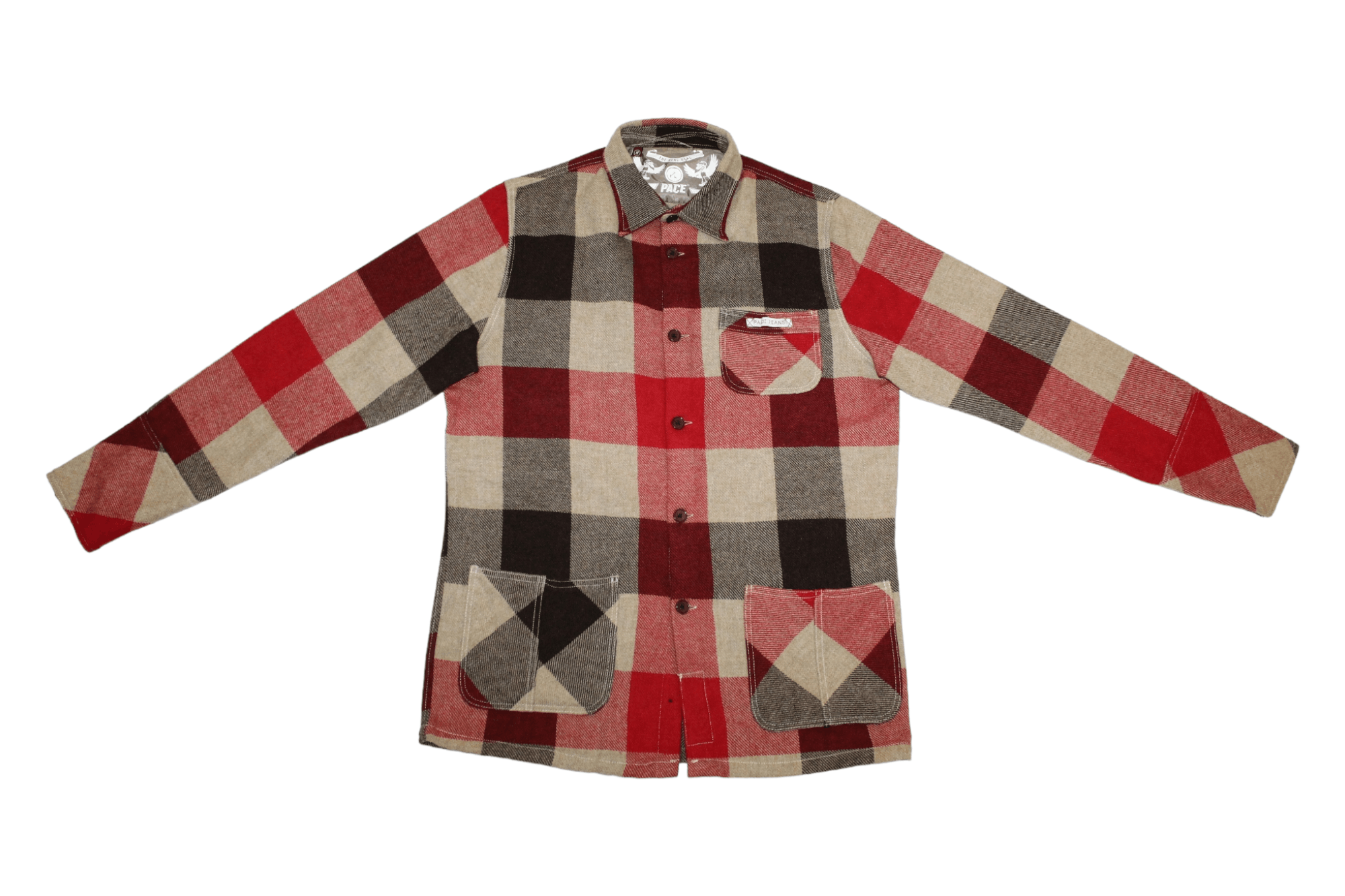 Nudie Jeans PACE! plaid woven cotton Lumberjack overshirt patch pockets Size US M / EU 48-50 / 2 - 2 Thumbnail
