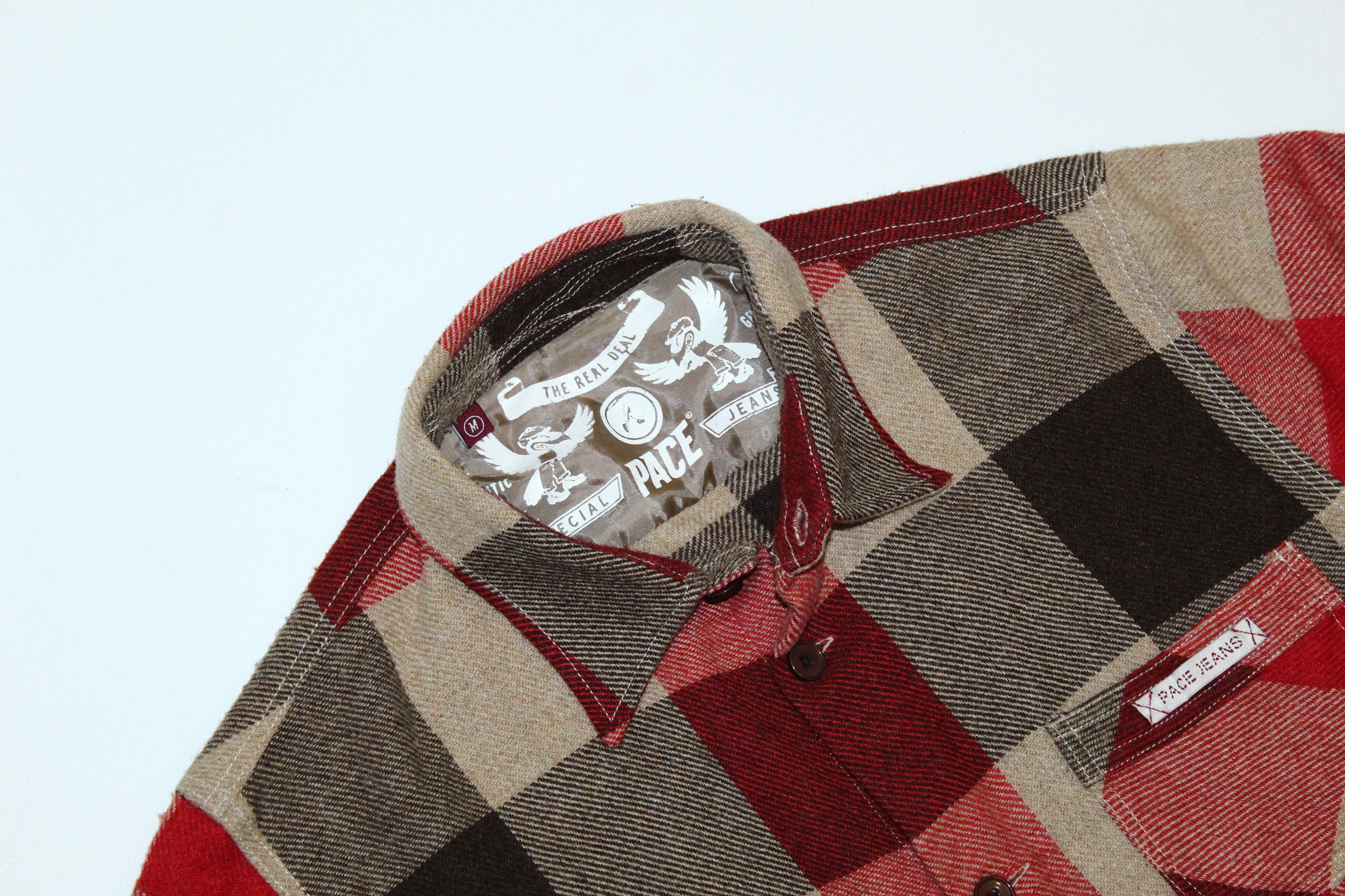 Nudie Jeans PACE! plaid woven cotton Lumberjack overshirt patch pockets Size US M / EU 48-50 / 2 - 6 Thumbnail