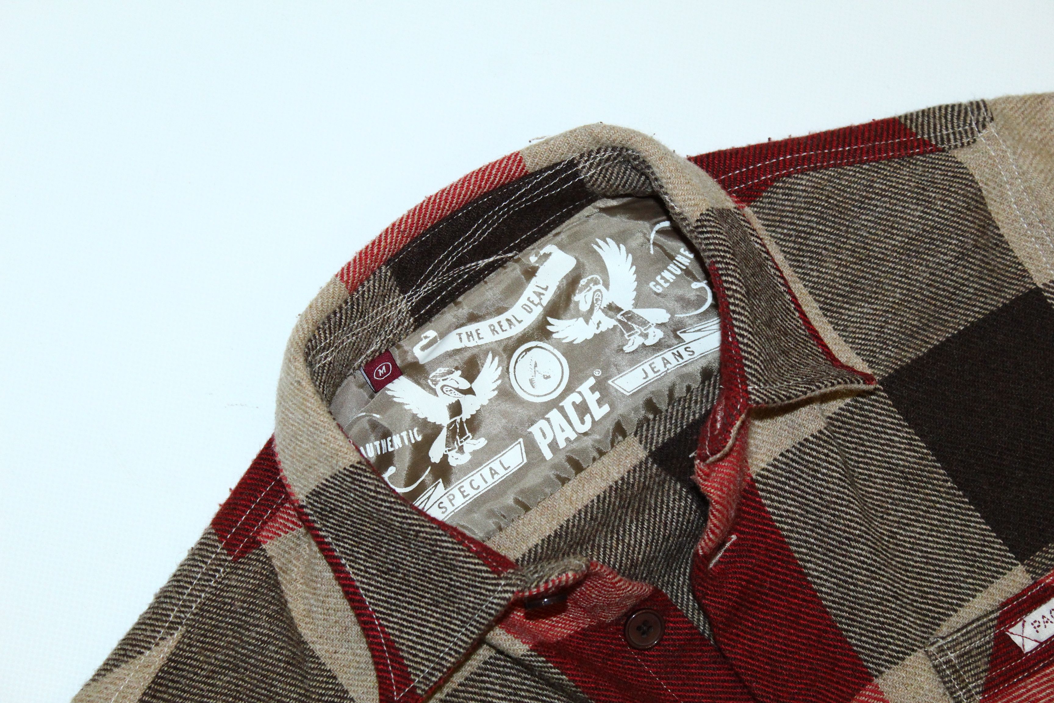 Nudie Jeans PACE! plaid woven cotton Lumberjack overshirt patch pockets Size US M / EU 48-50 / 2 - 7 Thumbnail