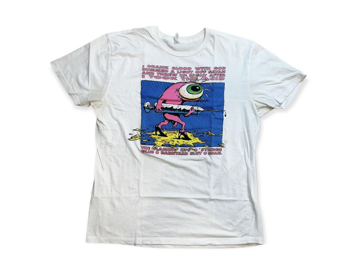 image of Vintage VTG The Flaming Lips Concert Band Tour Tee T-Shirt in White, Men's (Size XL)