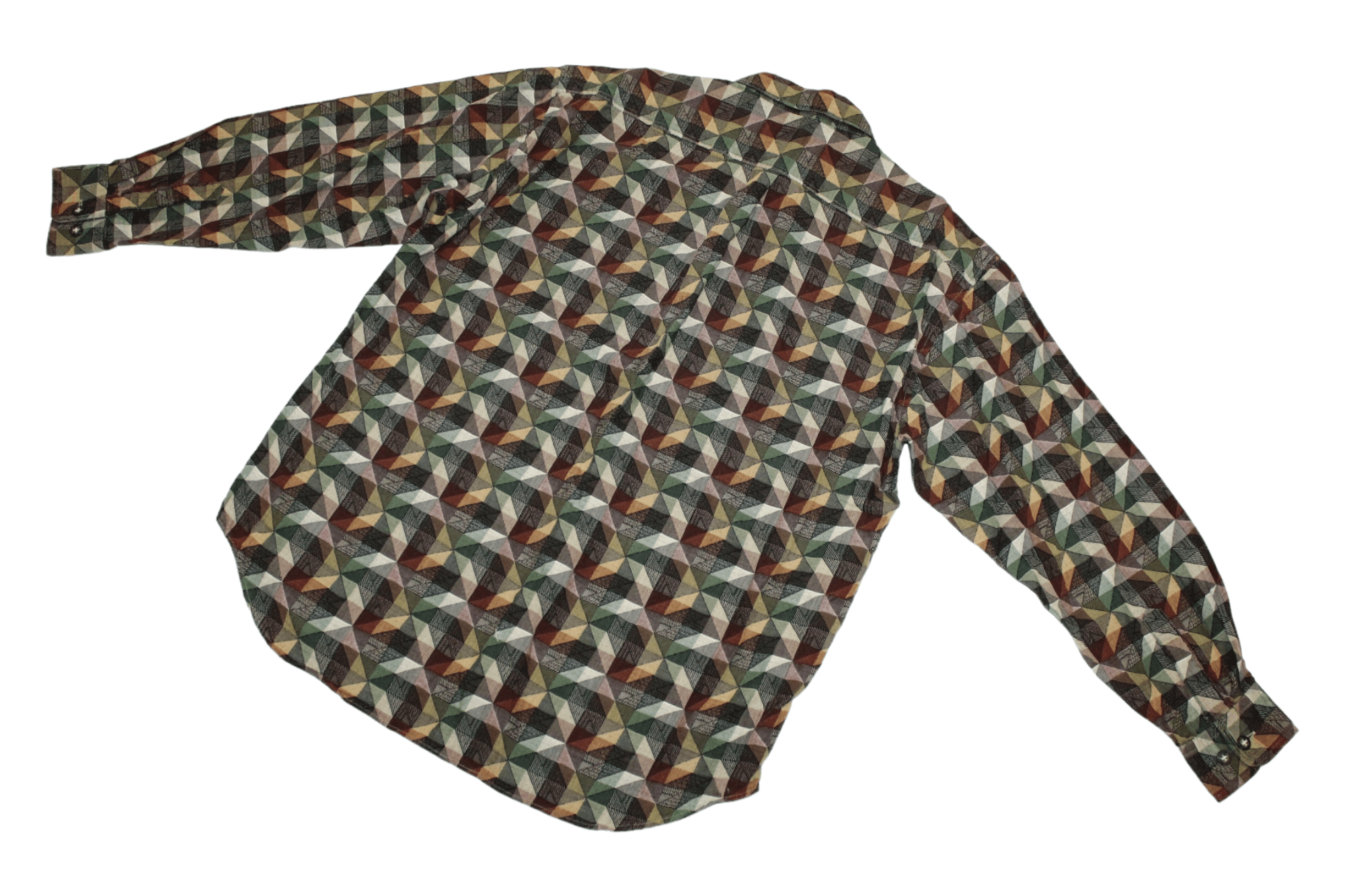 Japanese Brand 💥Modigliani Coordwear Abstract Psychedelic Woven Shirt Size US L / EU 52-54 / 3 - 10 Thumbnail
