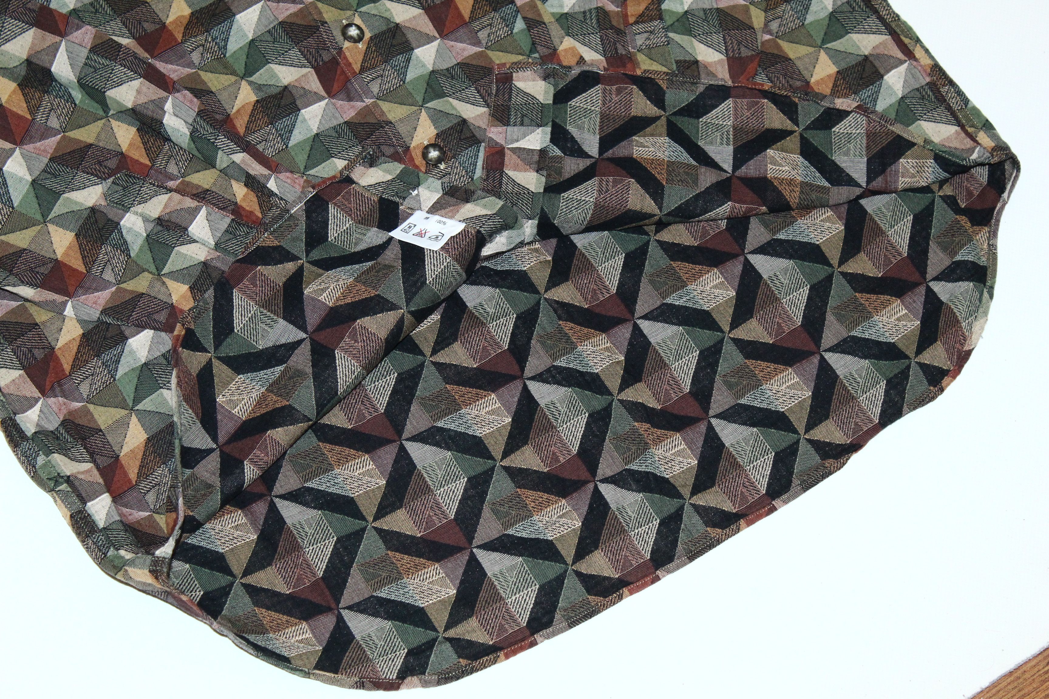 Japanese Brand 💥Modigliani Coordwear Abstract Psychedelic Woven Shirt Size US L / EU 52-54 / 3 - 6 Thumbnail