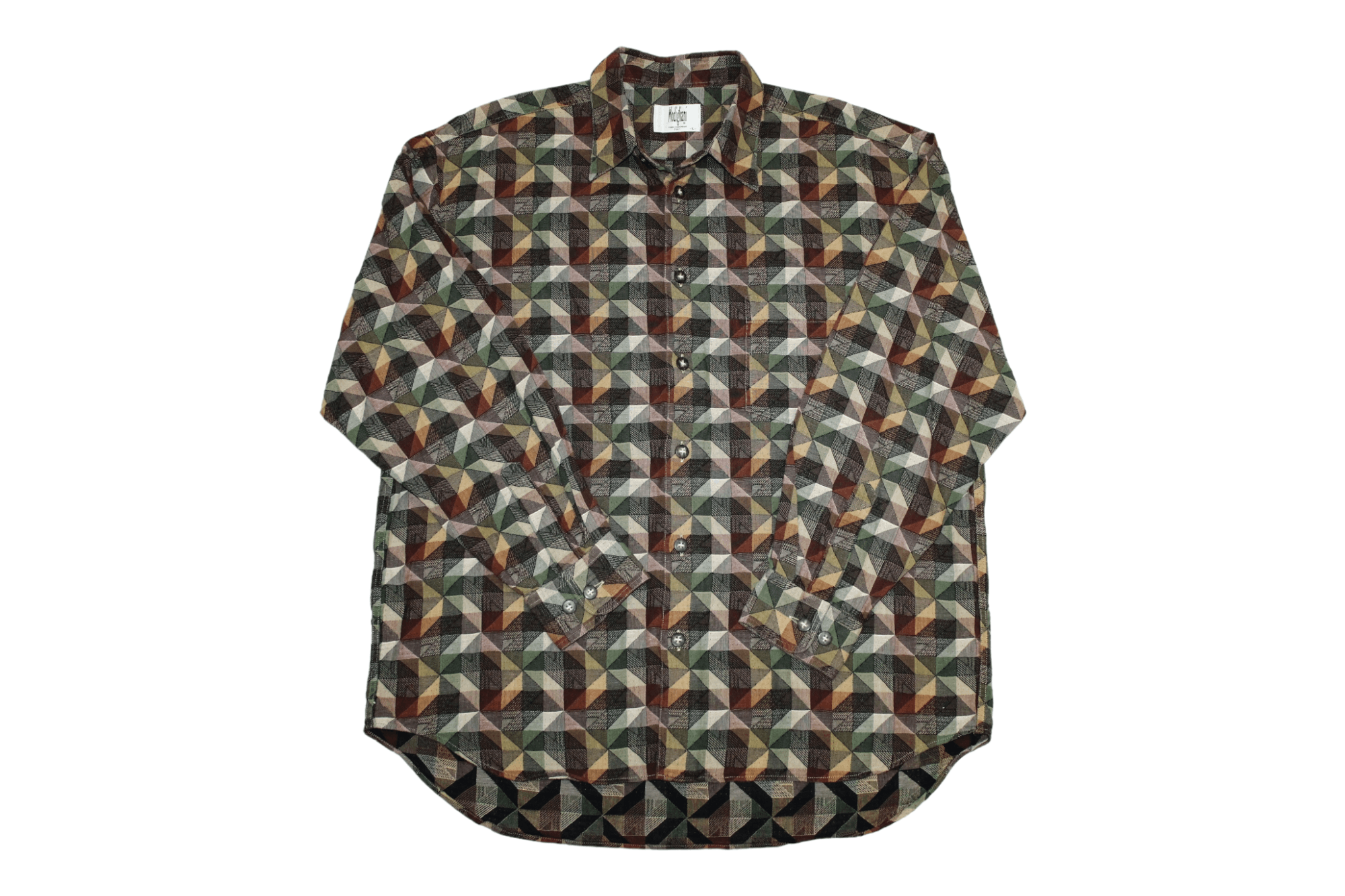 Japanese Brand 💥Modigliani Coordwear Abstract Psychedelic Woven Shirt Size US L / EU 52-54 / 3 - 1 Thumbnail
