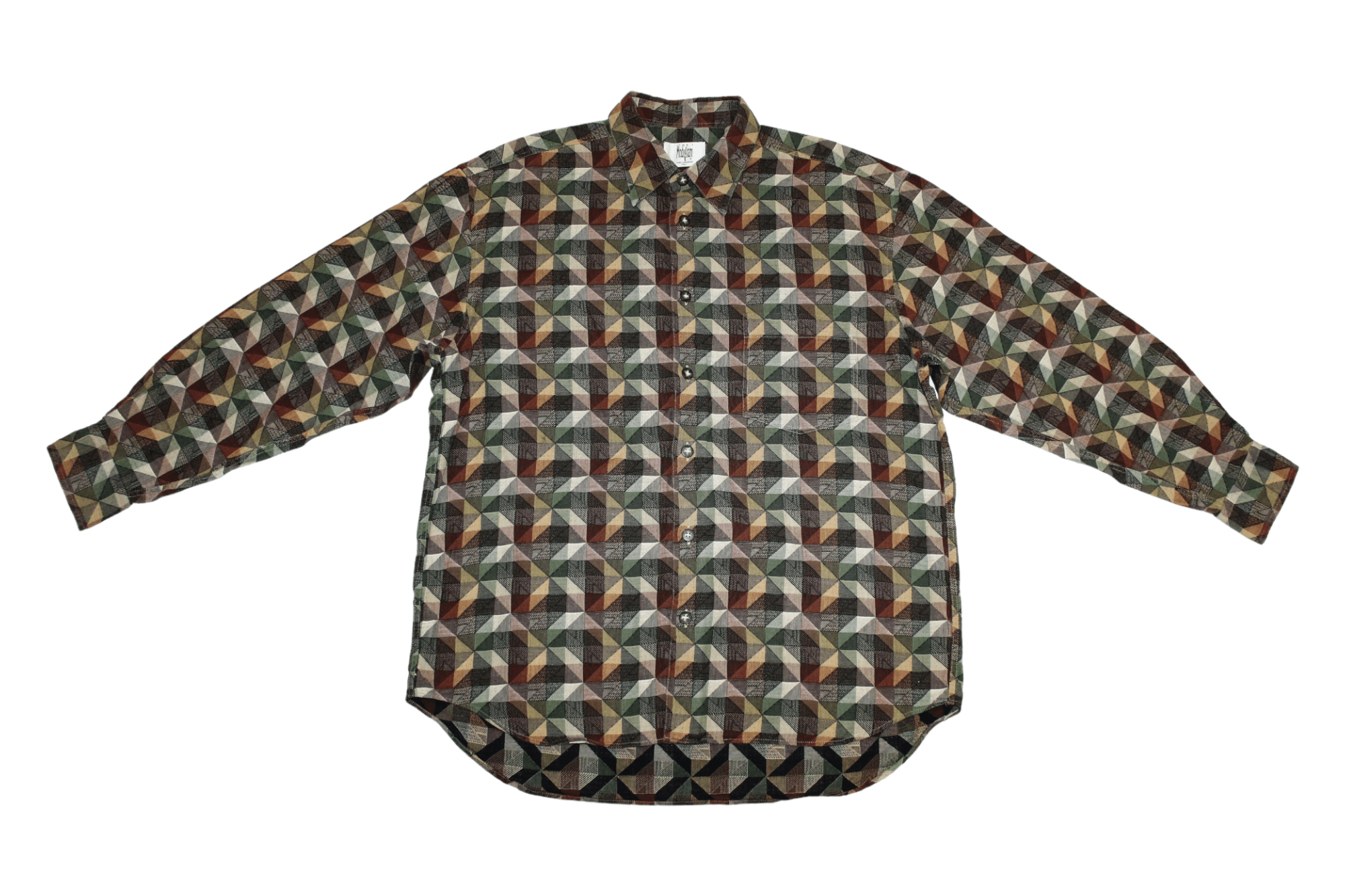 Japanese Brand 💥Modigliani Coordwear Abstract Psychedelic Woven Shirt Size US L / EU 52-54 / 3 - 2 Thumbnail