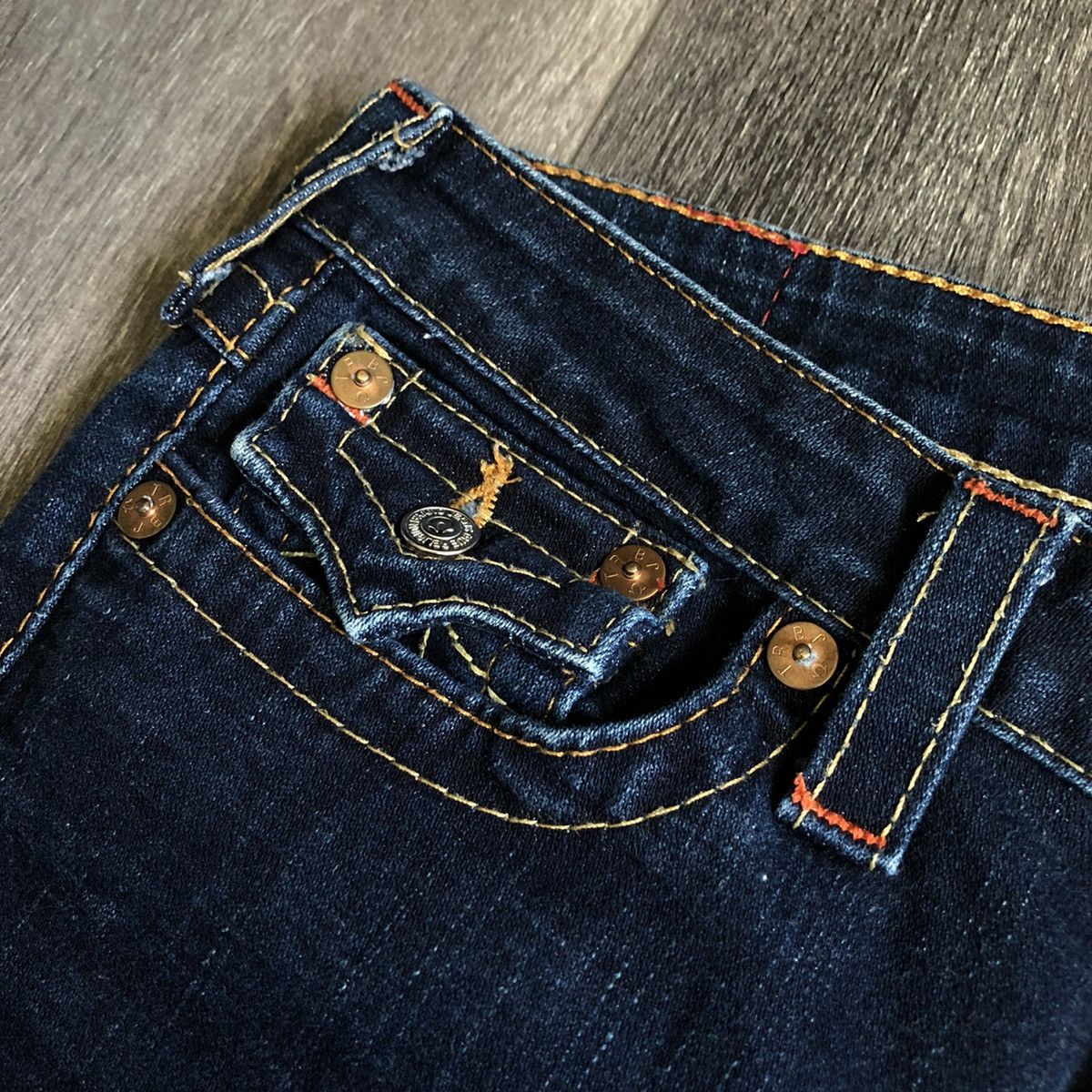 True Religion Vintage Y2K True Religion Joey Low Rise Boot Cut Denim Jeans Size 30" / US 8 / IT 44 - 7 Thumbnail