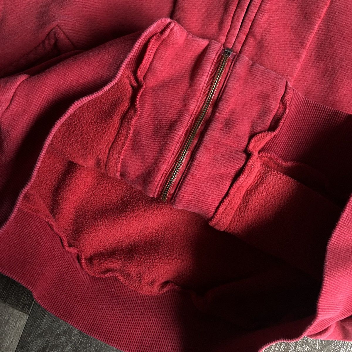 Gap Vintage 1990s GAP Heavyweight Pullover Red Blank Sweatshirt Size US L / EU 52-54 / 3 - 5 Thumbnail