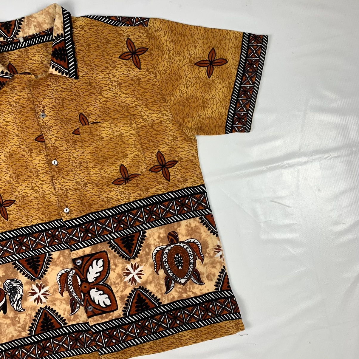 Vintage Vintage Hawaiian Shirt Narrative Motive Design Size US XL / EU 56 / 4 - 3 Thumbnail