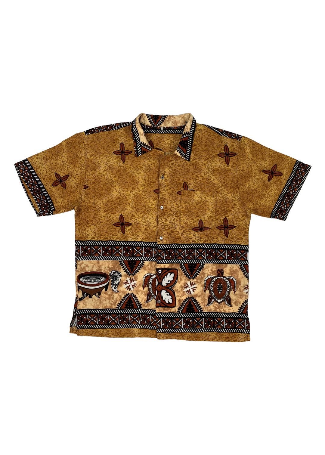 Vintage Vintage Hawaiian Shirt Narrative Motive Design Size US XL / EU 56 / 4 - 1 Thumbnail