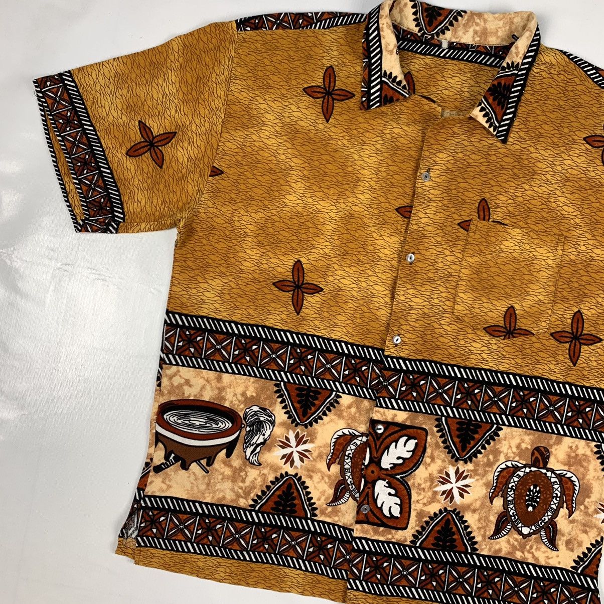 Vintage Vintage Hawaiian Shirt Narrative Motive Design Size US XL / EU 56 / 4 - 4 Thumbnail