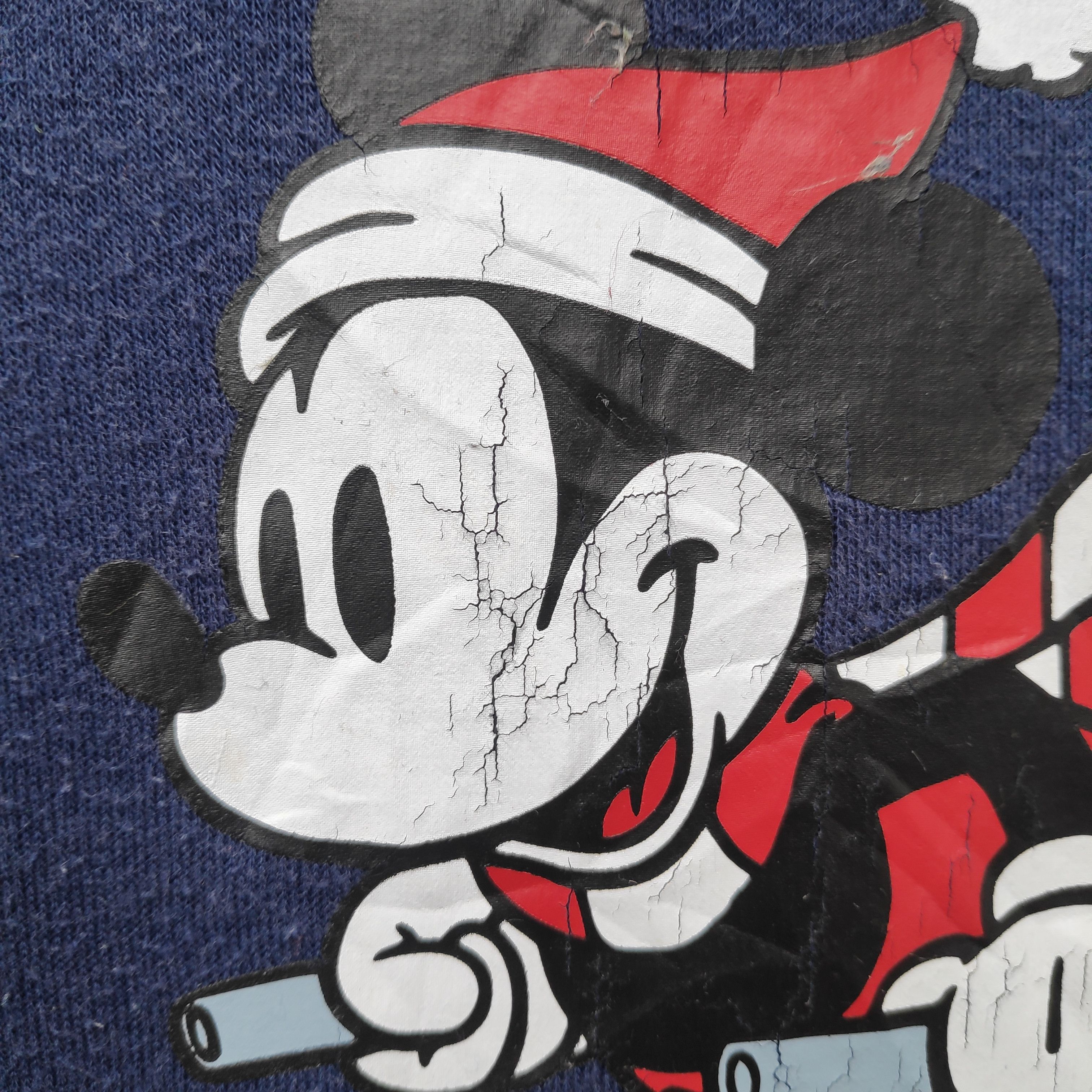 Vintage 90s Mickey Mouse Skiing deals Navy Blue Graphic Crewneck Sweater