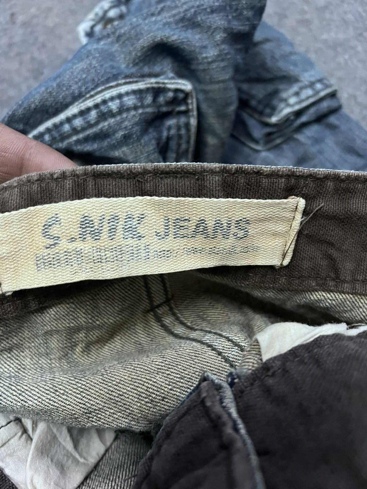 Japanese Brand BAGGY💥S.NIK JEANS DISTRESSED CARGO DENIM PANT Size US 32 / EU 48 - 12 Thumbnail