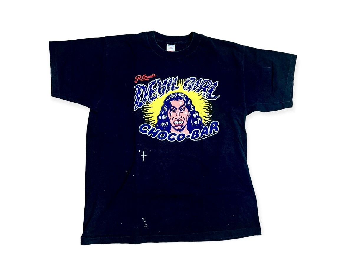 Image of Vintage R. Crumb Art Comic Tee T-Shirt in Black, Men's (Size XL)