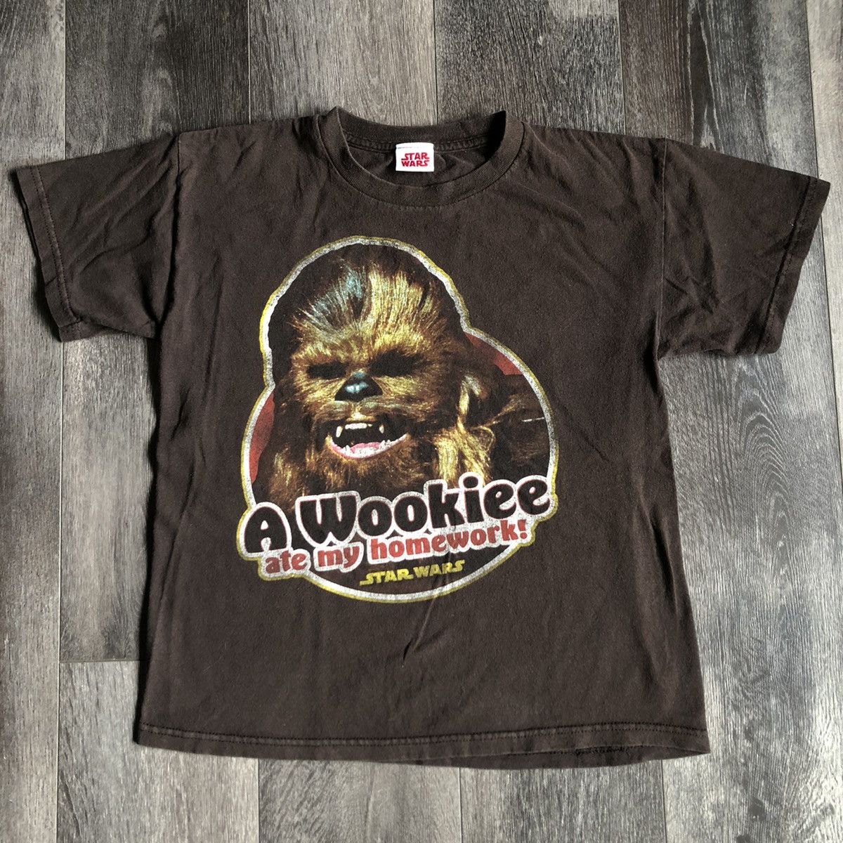 Star Wars Vintage 1990s Star Wars Chewbacca Ate My Homework Logo Tee Size S / US 4 / IT 40 - 1 Thumbnail