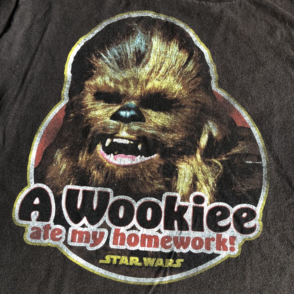 Star Wars Vintage 1990s Star Wars Chewbacca Ate My Homework Logo Tee Size S / US 4 / IT 40 - 2 Thumbnail